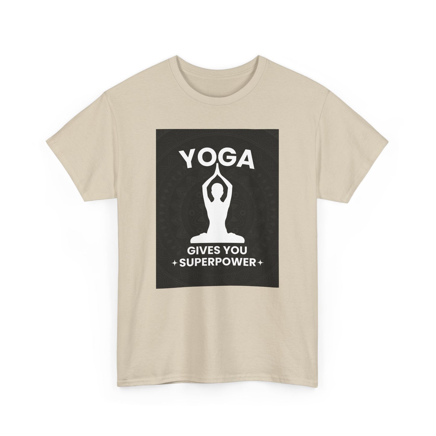 Yoga Gives You Power Heavy Cotton Tee - Strength in Stillness