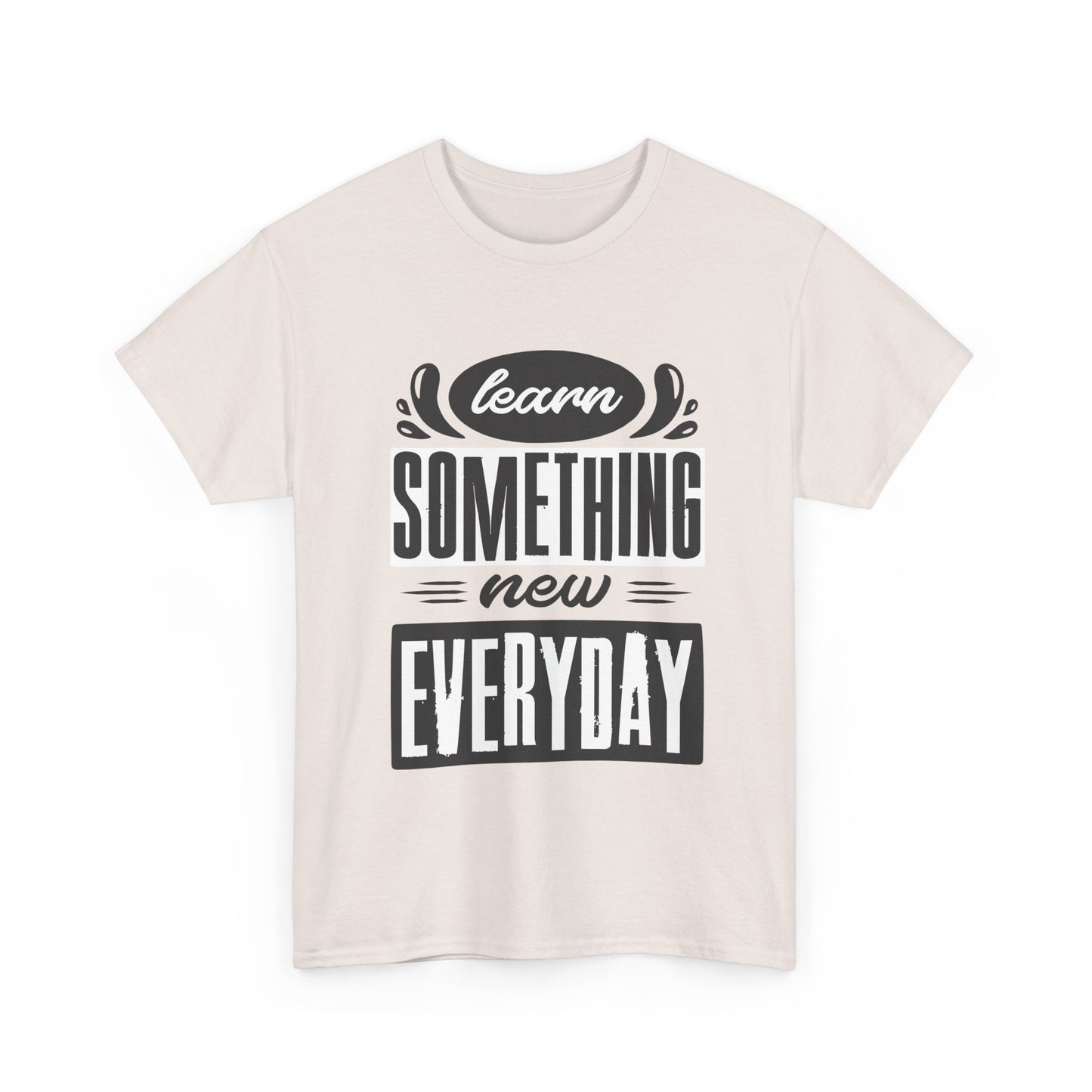 📘"Everyday Wisdom" Heavy Cotton Tee - Grow Through What You Learn