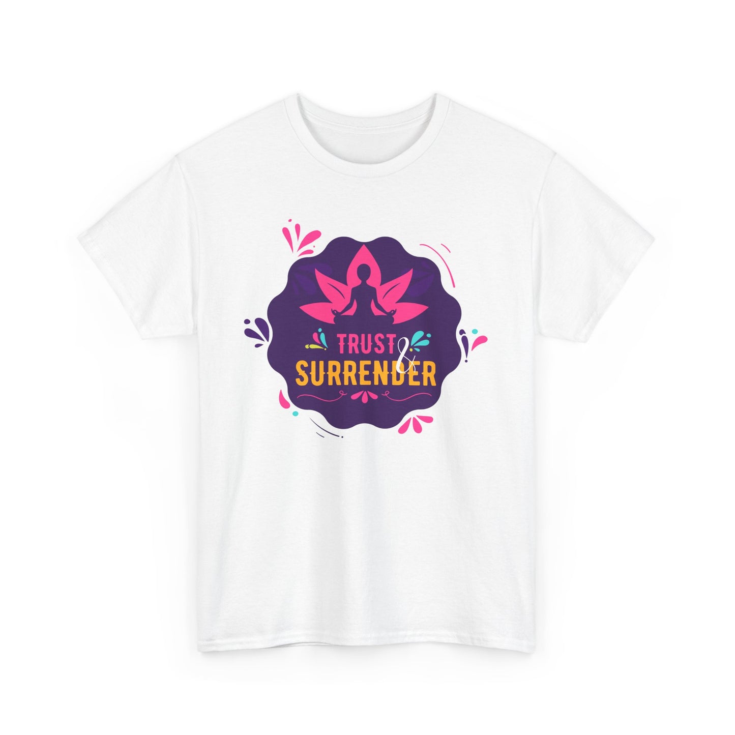 🌸Lotus Flow Heavy Cotton Tee - "Trust & Surrender" - Align