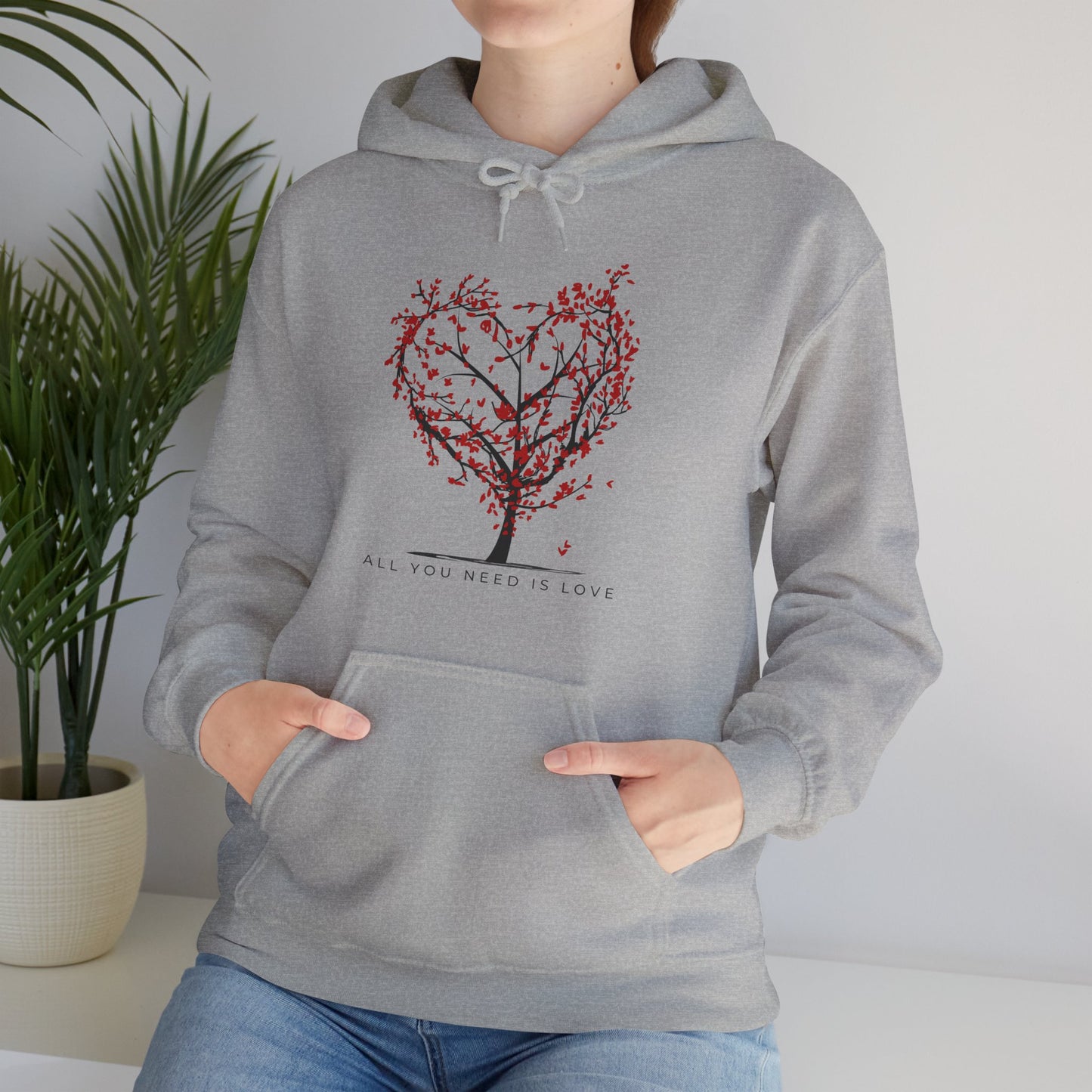 ❤️All You Need Is Love Hoodie – Heartfelt Comfort for Soulful Living🌳