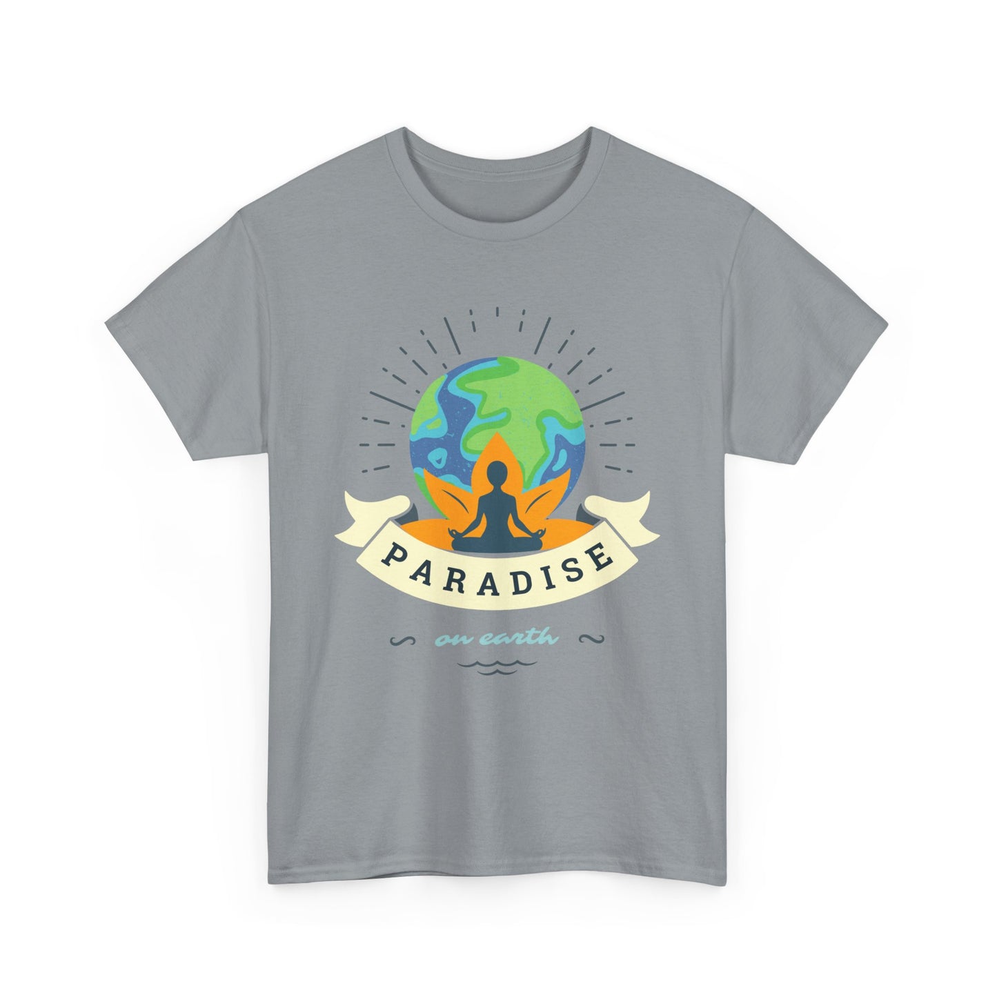 🌍Paradise Within Heavy Cotton Tee - Earth Meets Enlightenment