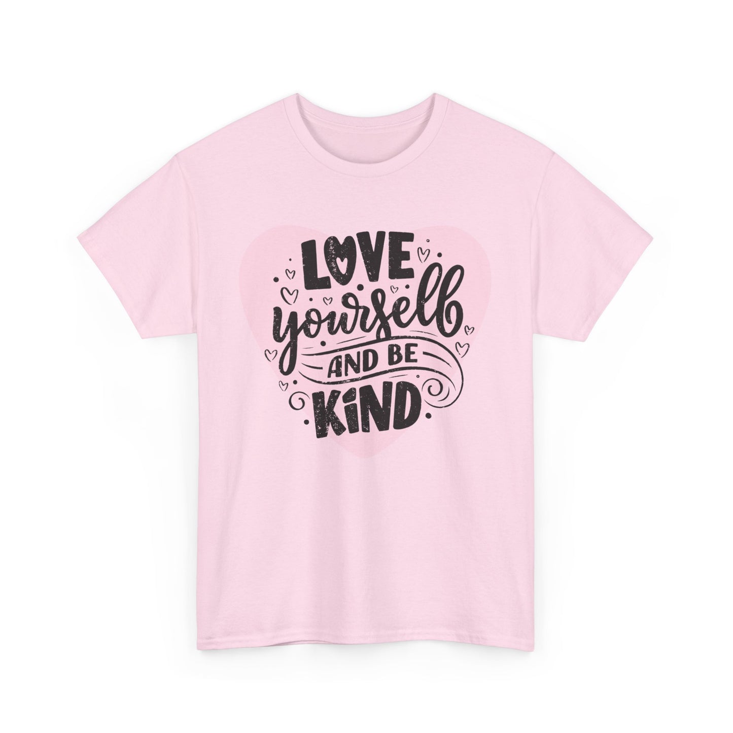 💖Heart Light Heavy Cotton Tee - Love Begins Within