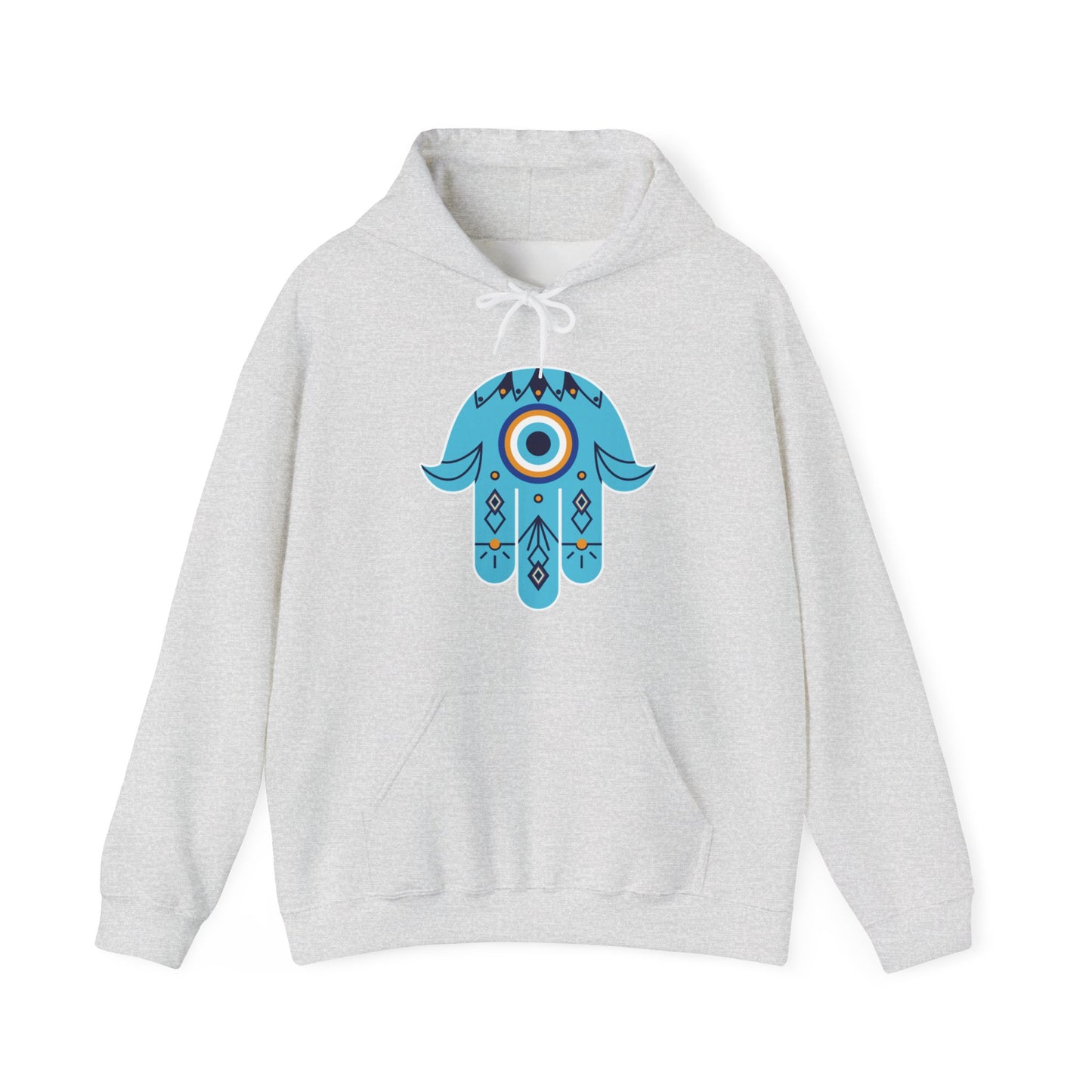 🧿Hand of Hamsa with Evil Eye Motif Protection Hoodie🧿🌙✨