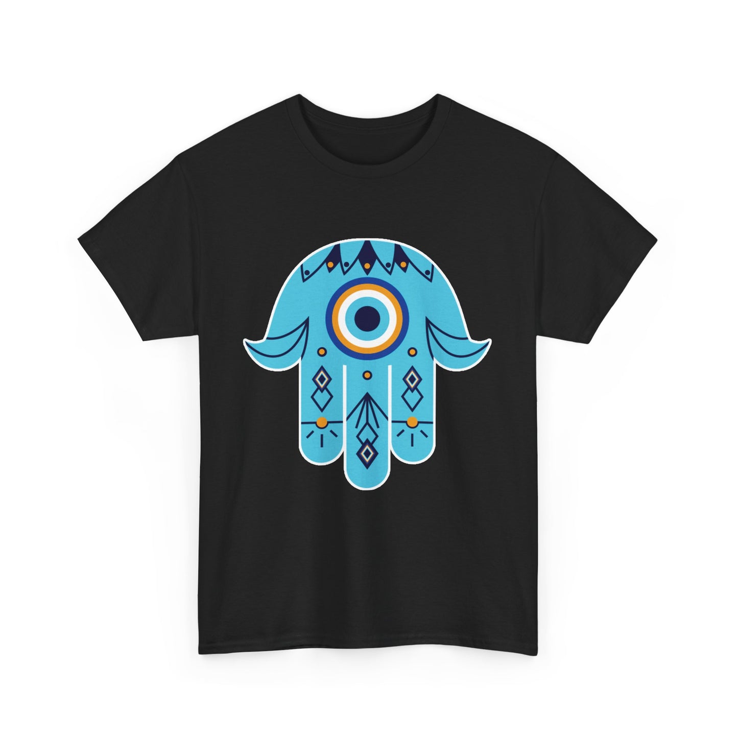 Hand of Protection - Hamsa Evil Eye Heavy Cotton Tee