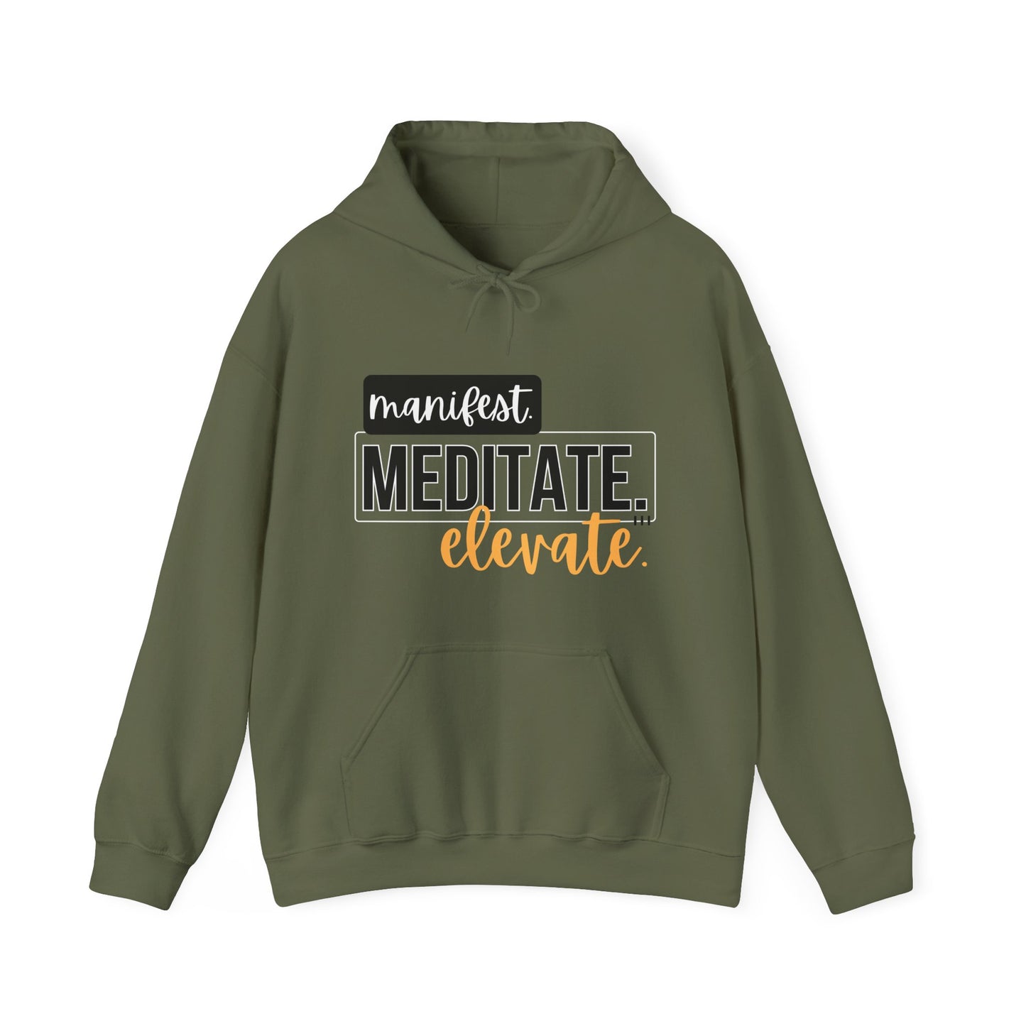 ✨Manifest. Meditate. Elevate. Hoodie – A Wearable Mantra for Mindful Living🌿
