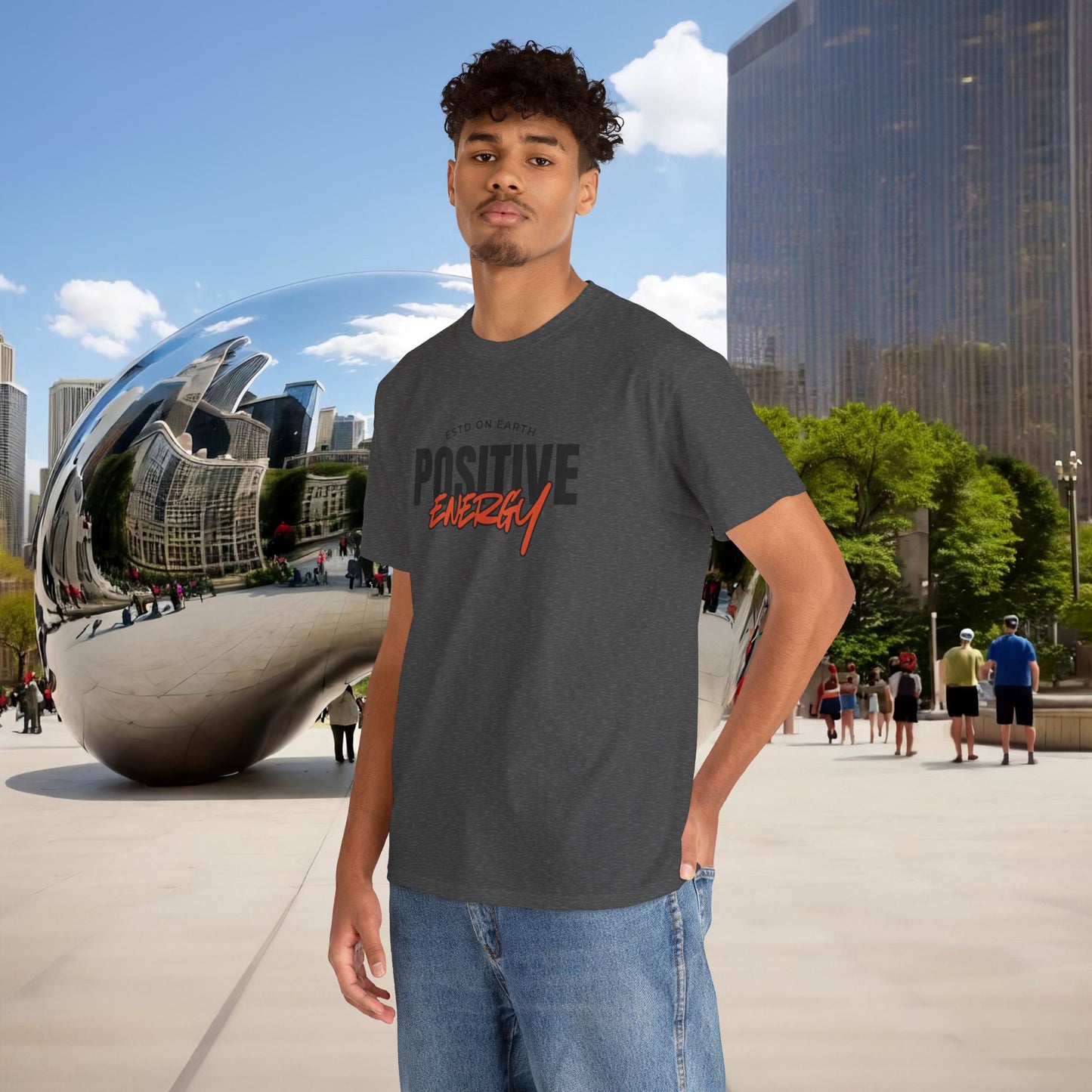 ⚡ Menaste “Positive Energy” — Grounded Radiance T-Shirt