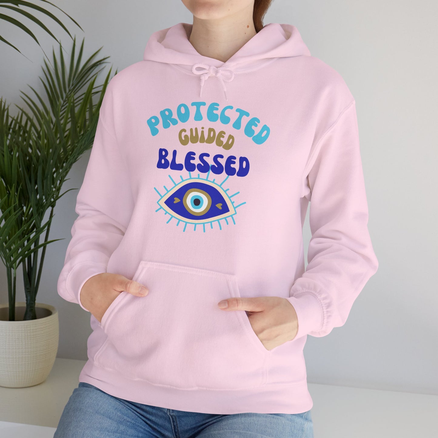 💙✨ Protected, Guided, Blessed Hoodie - Wear Your Shield of Light