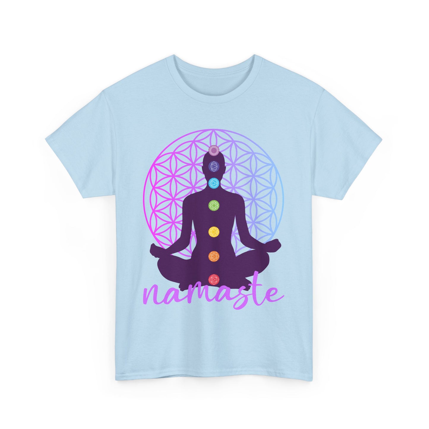 Namaste Within - Chakra Alignment Heavy Cotton Tee - Spiritual Meditation Shirt