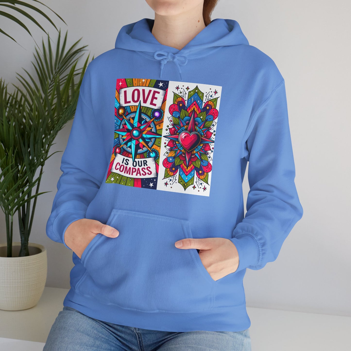 🧭❤️Love Is Our Compass Hoodie – Heart-Led Comfort for Every Journey
