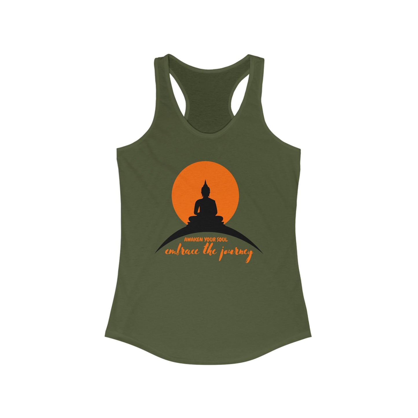 "Awaken Your Soul" Racerback Tank – Mindful Journey-Inspired Women's Top