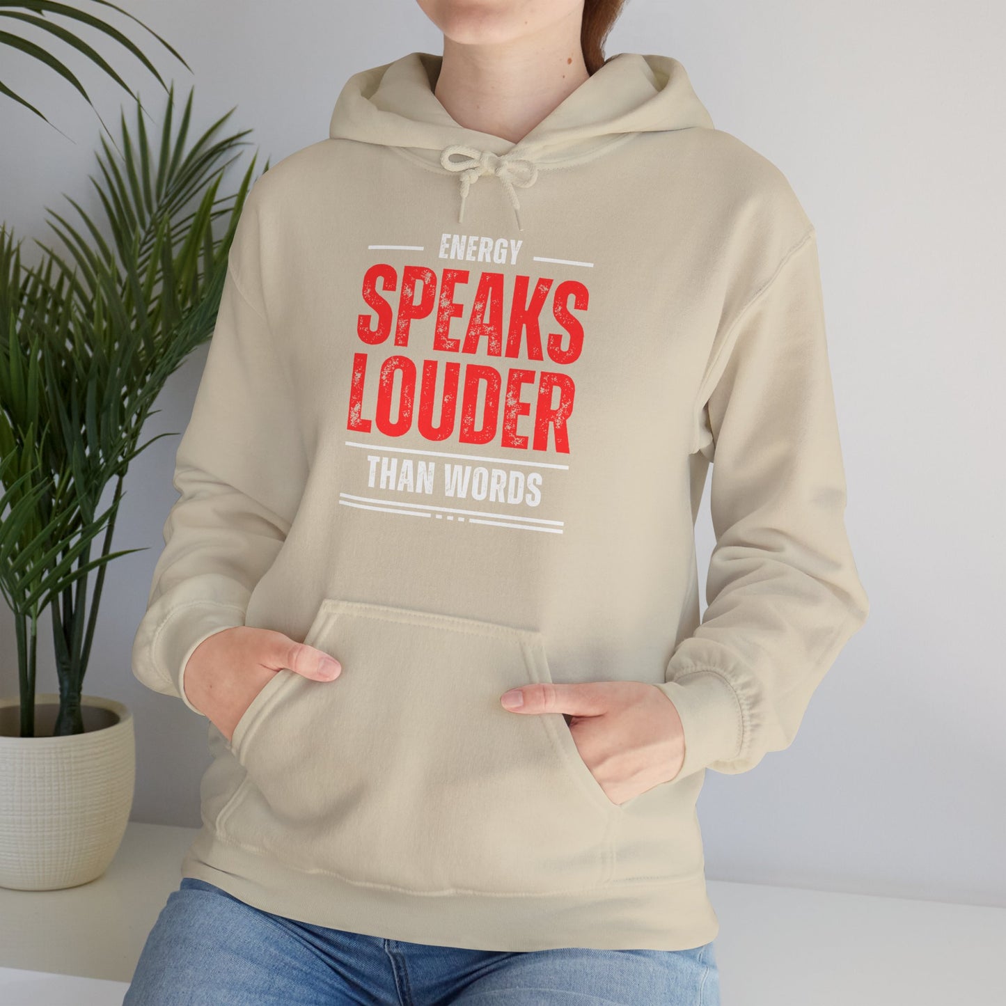 Energy Speaks Louder Than Words Hoodie – Cozy Spiritual Statement Wear✨