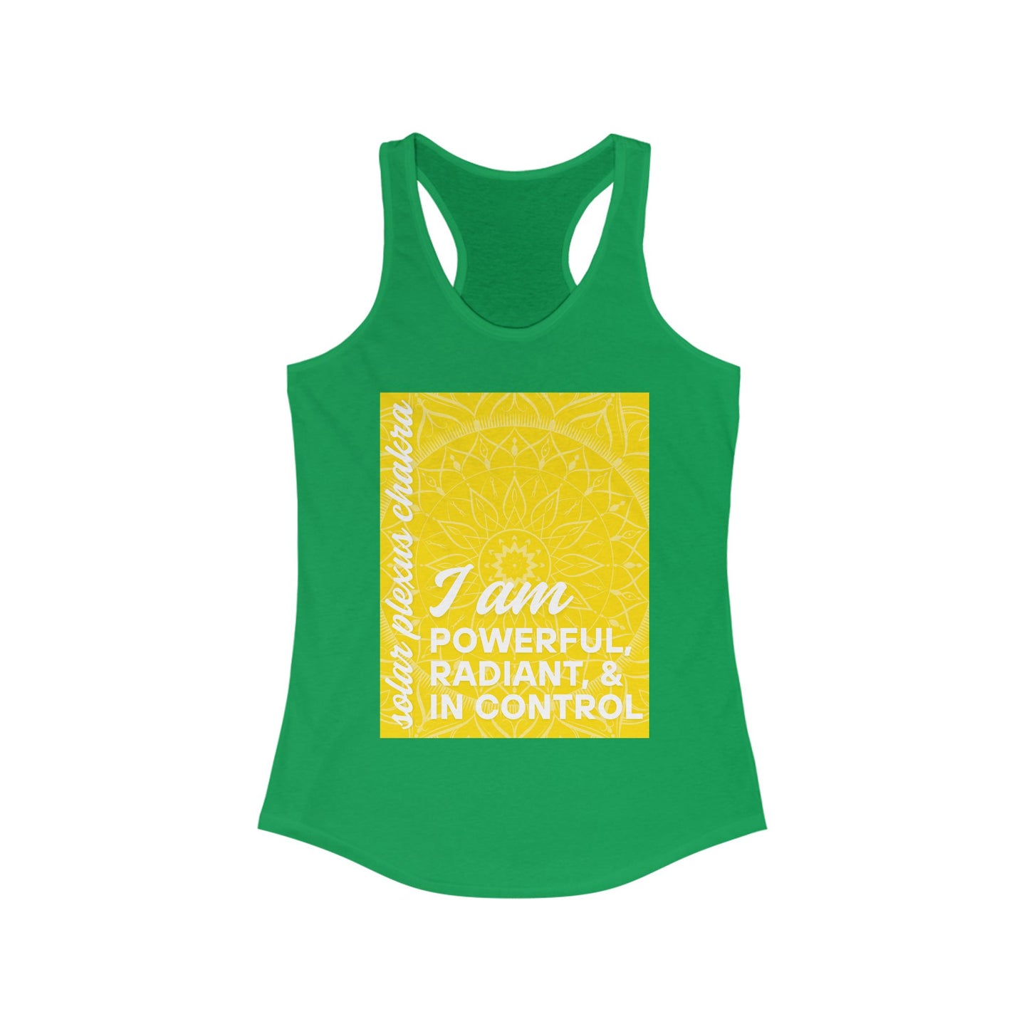 Radiate Power - Manipura/Solar Plexus Chakra Affirmation Racerback Tank Top