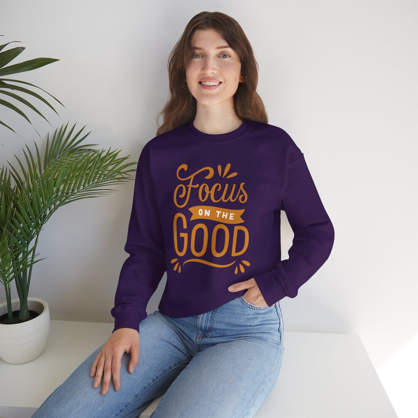 🌼Focus on the Good - Wearable Light for the Soul Crewneck Sweatshirt