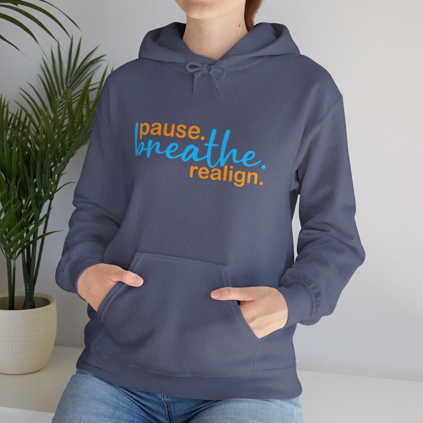 💛Mindful Pause Hooded Sweatshirt - "pause. breathe. realign."
