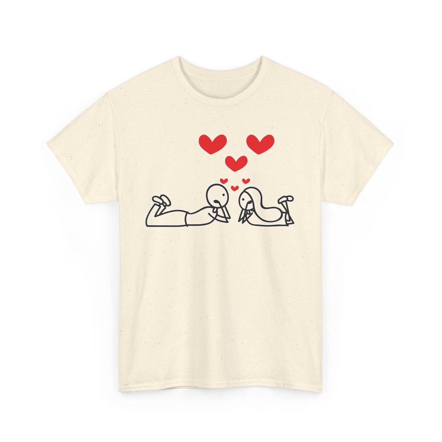 💖Love Connection Heavy Cotton Tee - Sweet Simplicity, Big Heart