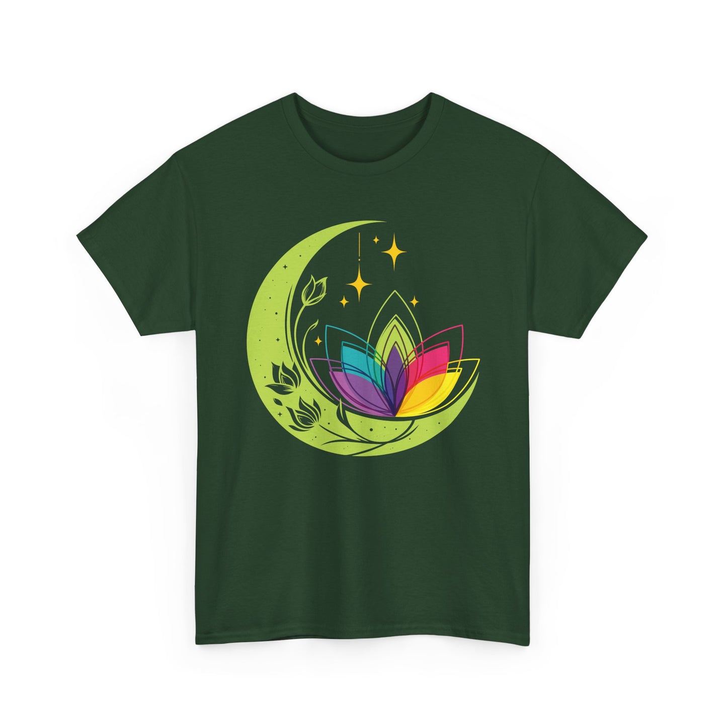 Moonlit Blossoms Heavy Cotton Tee - A Celebration of New Beginnings