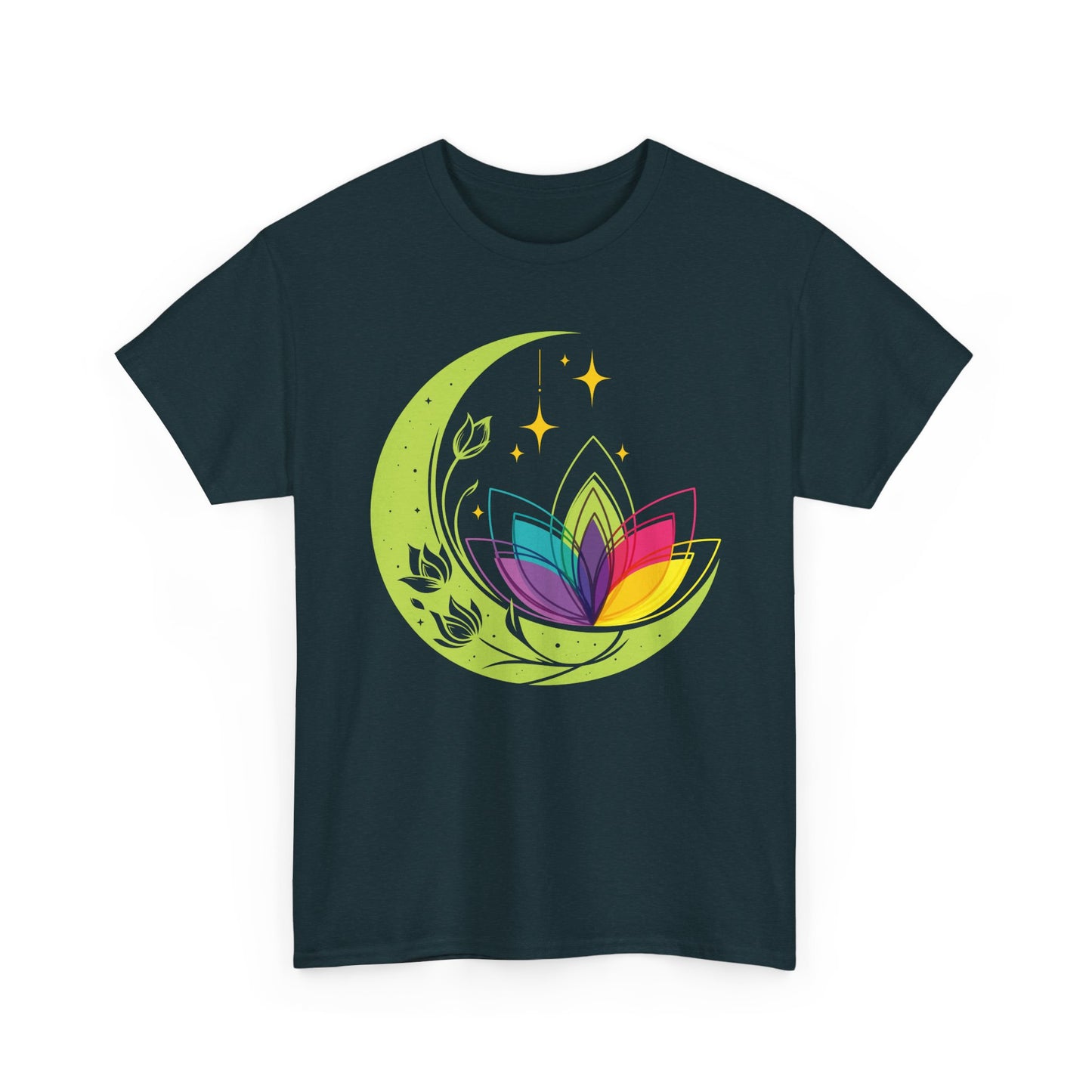 Moonlit Blossoms Heavy Cotton Tee - A Celebration of New Beginnings