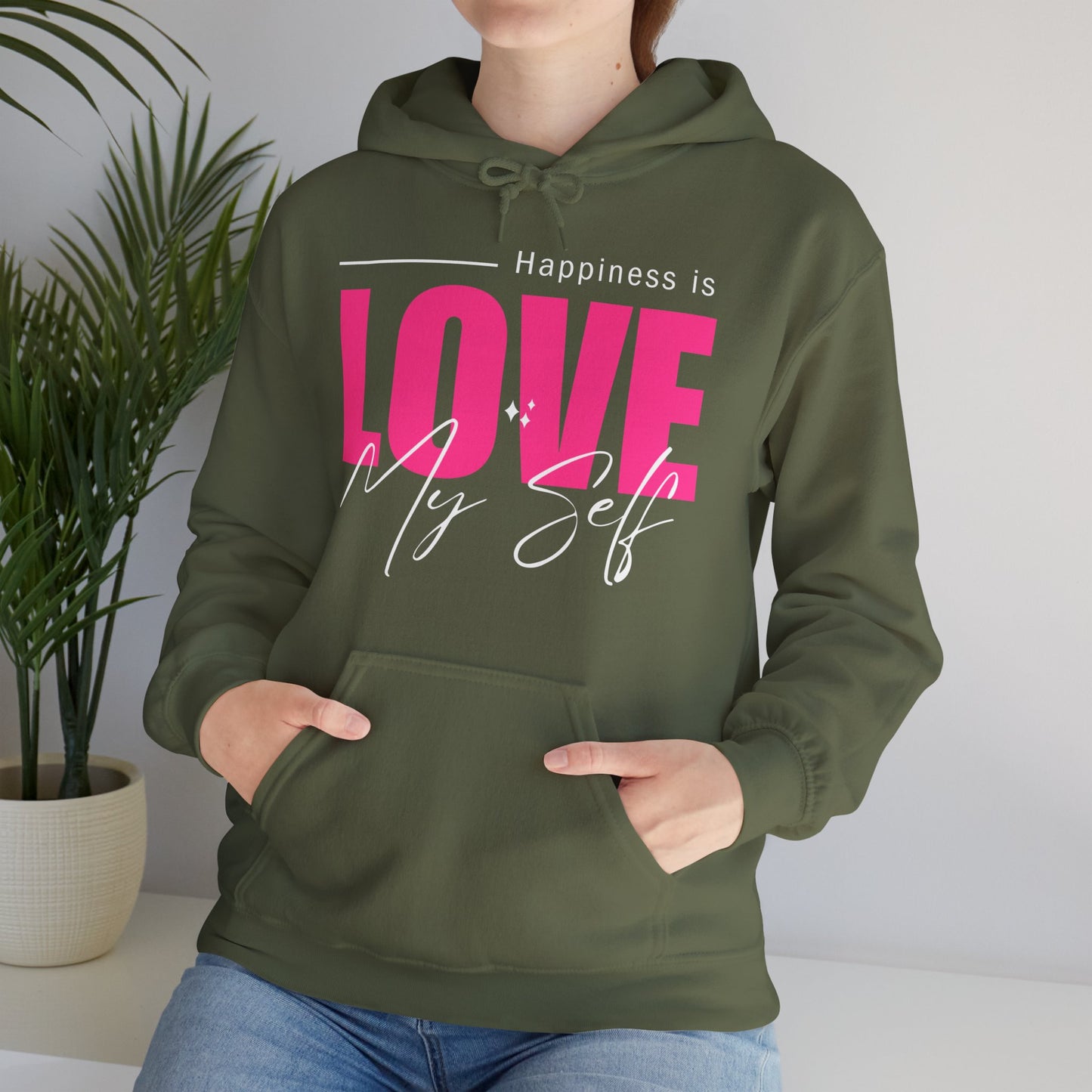 💛🌸Happiness Is Love Myself Hoodie - Wear Your Self-Love Out Loud