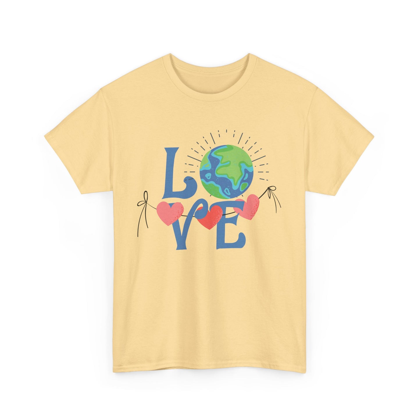 🌍Love the Earth Heavy Cotton Tee - Share the Warmth of the World