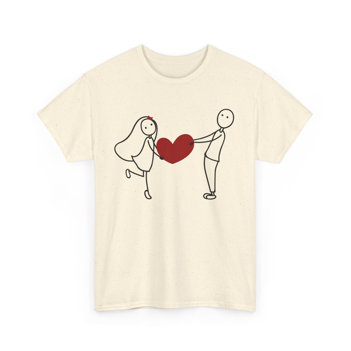 Heartfelt Connection Heavy Cotton Tee - Playful Love, Gentle Vibes