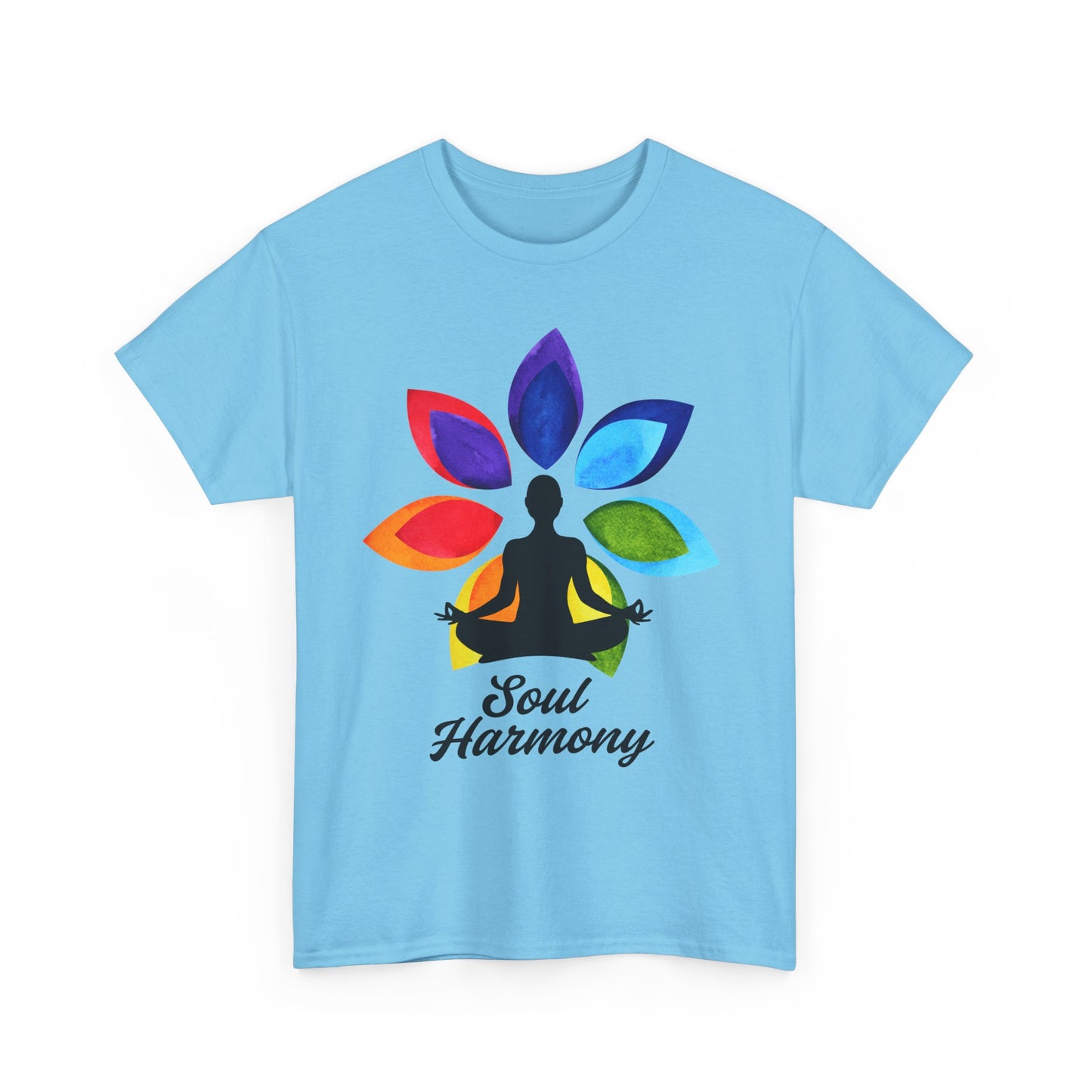 Soul Harmony Chakra Heavy Cotton Tee - Embrace Inner Peace in Style