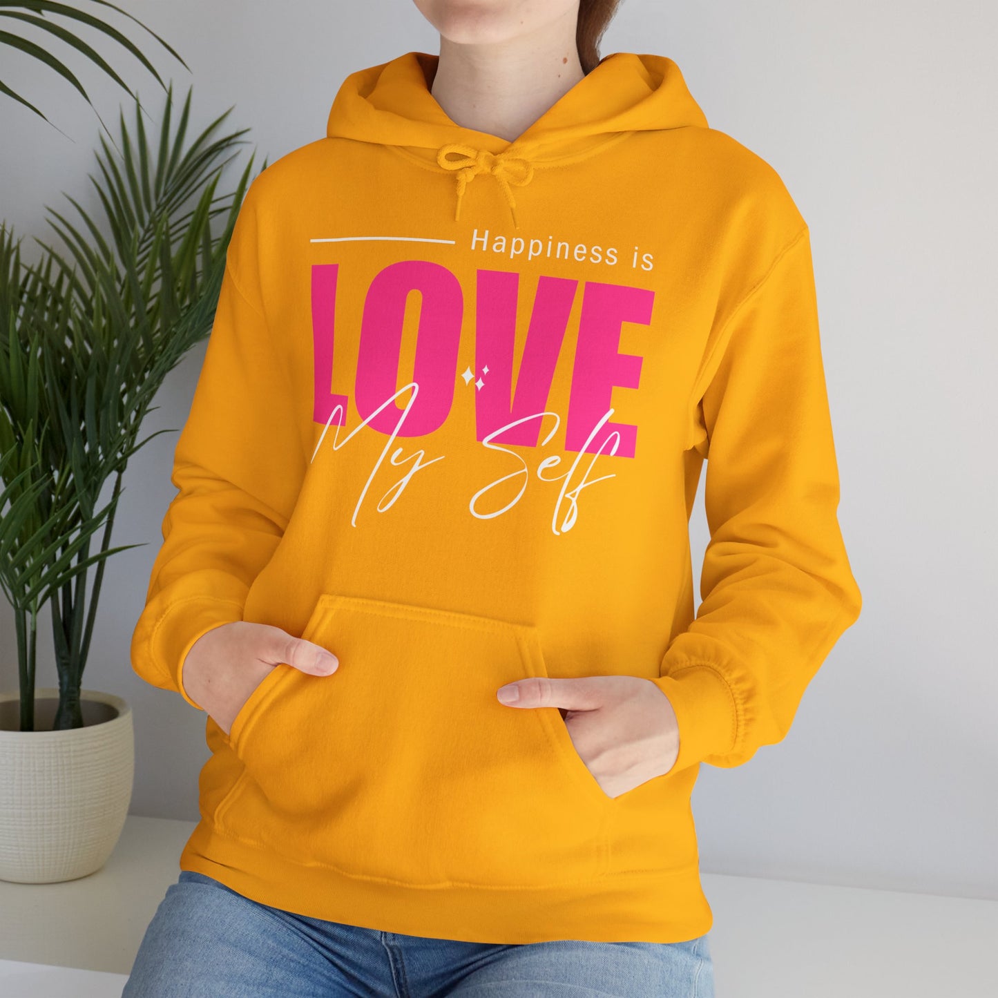 💛🌸Happiness Is Love Myself Hoodie - Wear Your Self-Love Out Loud