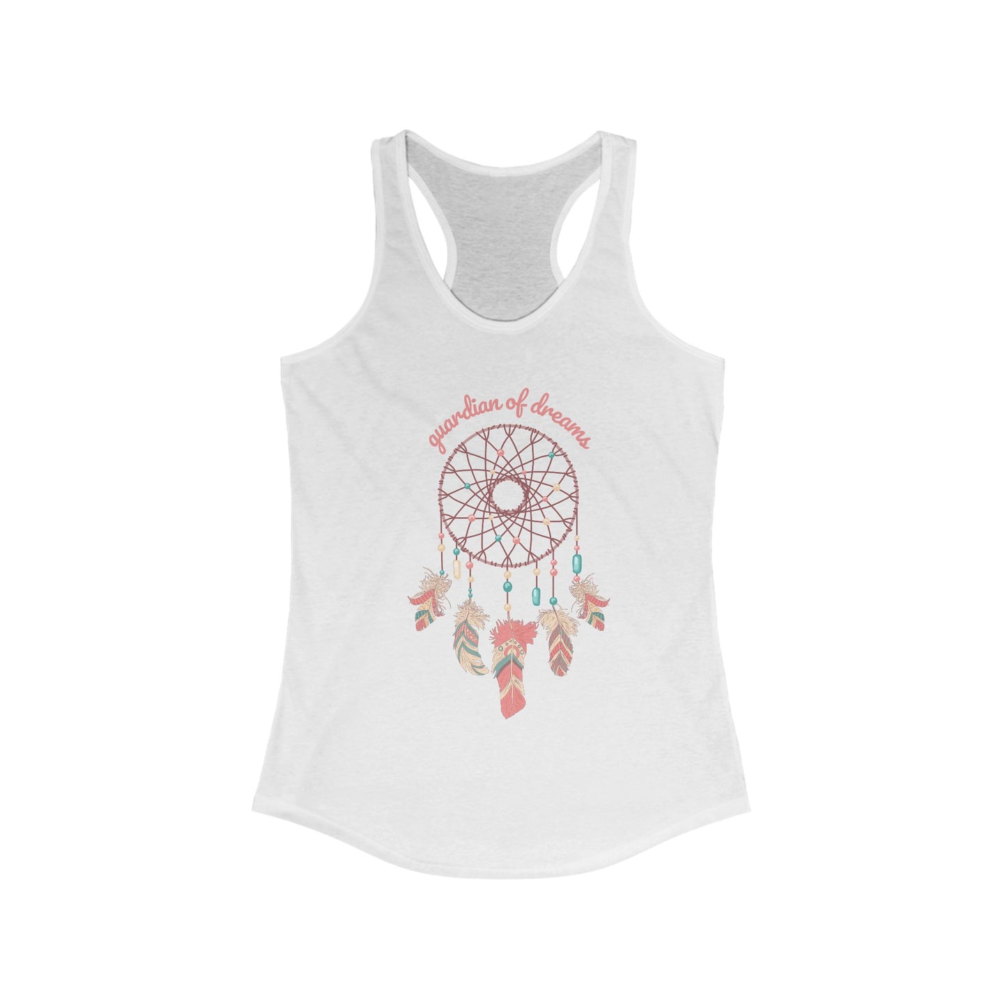 “Guardian of Dreams” Dreamcatcher Racerback Tank - BOHO-Chic Women’s Top for Active Souls