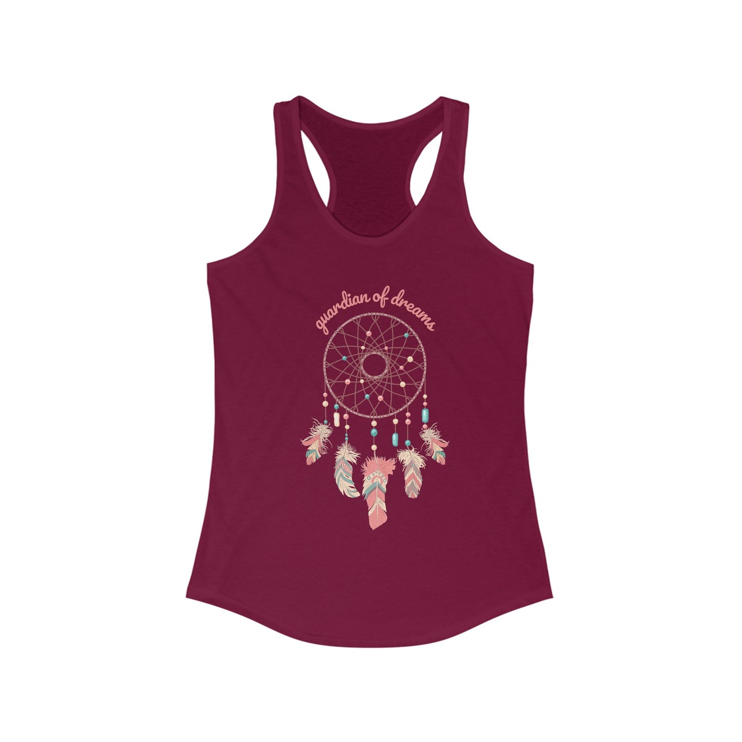 “Guardian of Dreams” Dreamcatcher Racerback Tank - BOHO-Chic Women’s Top for Active Souls