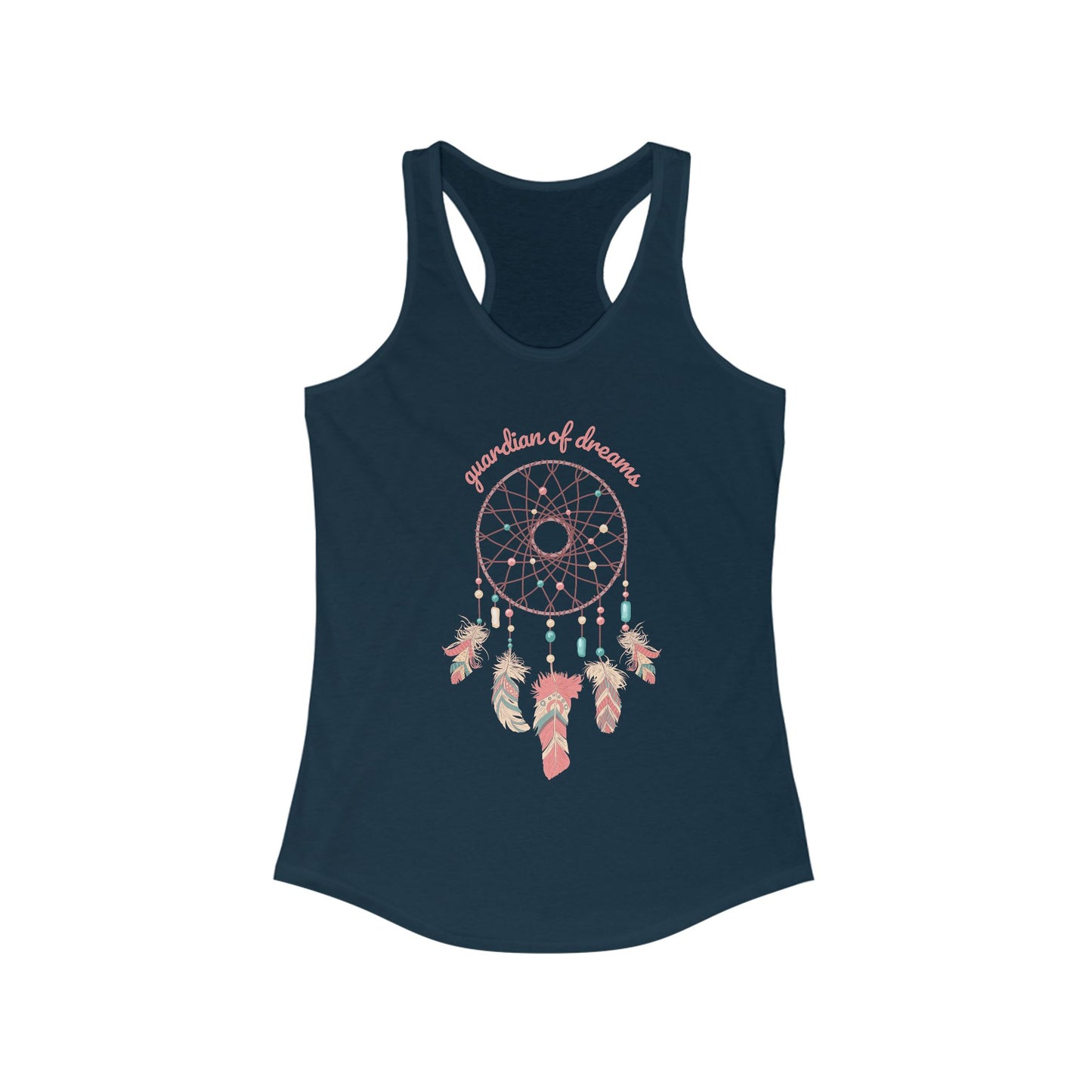 “Guardian of Dreams” Dreamcatcher Racerback Tank - BOHO-Chic Women’s Top for Active Souls