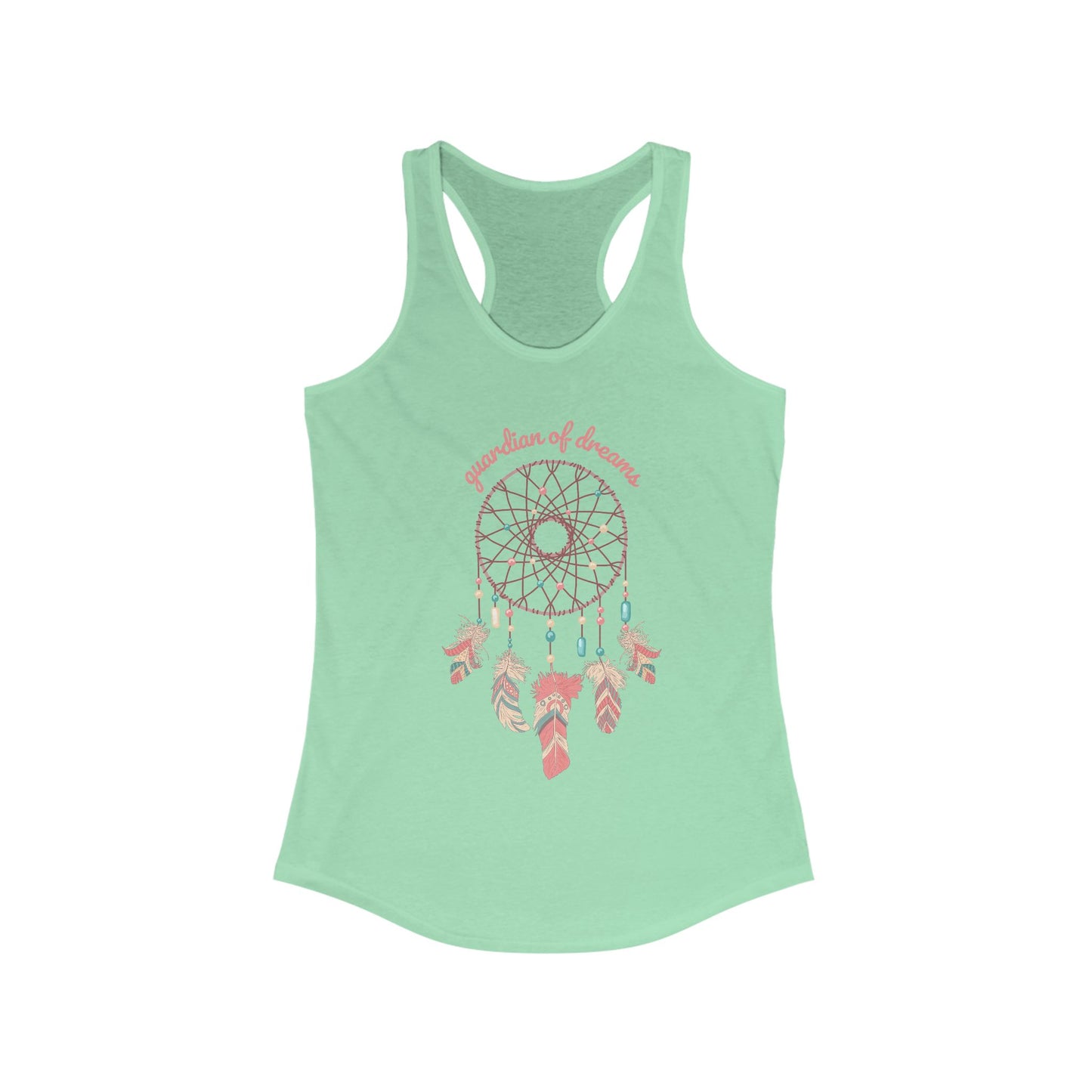 “Guardian of Dreams” Dreamcatcher Racerback Tank - BOHO-Chic Women’s Top for Active Souls