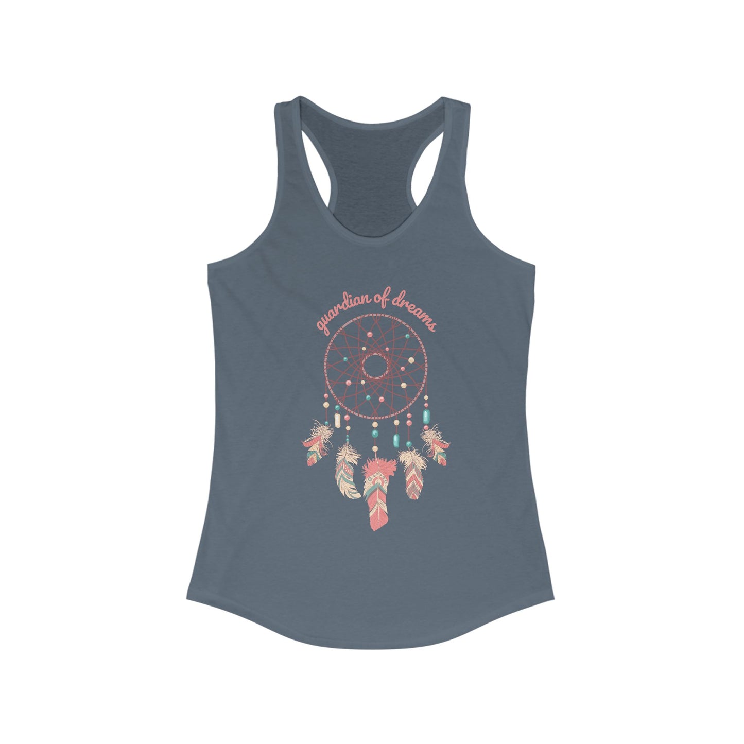 “Guardian of Dreams” Dreamcatcher Racerback Tank - BOHO-Chic Women’s Top for Active Souls