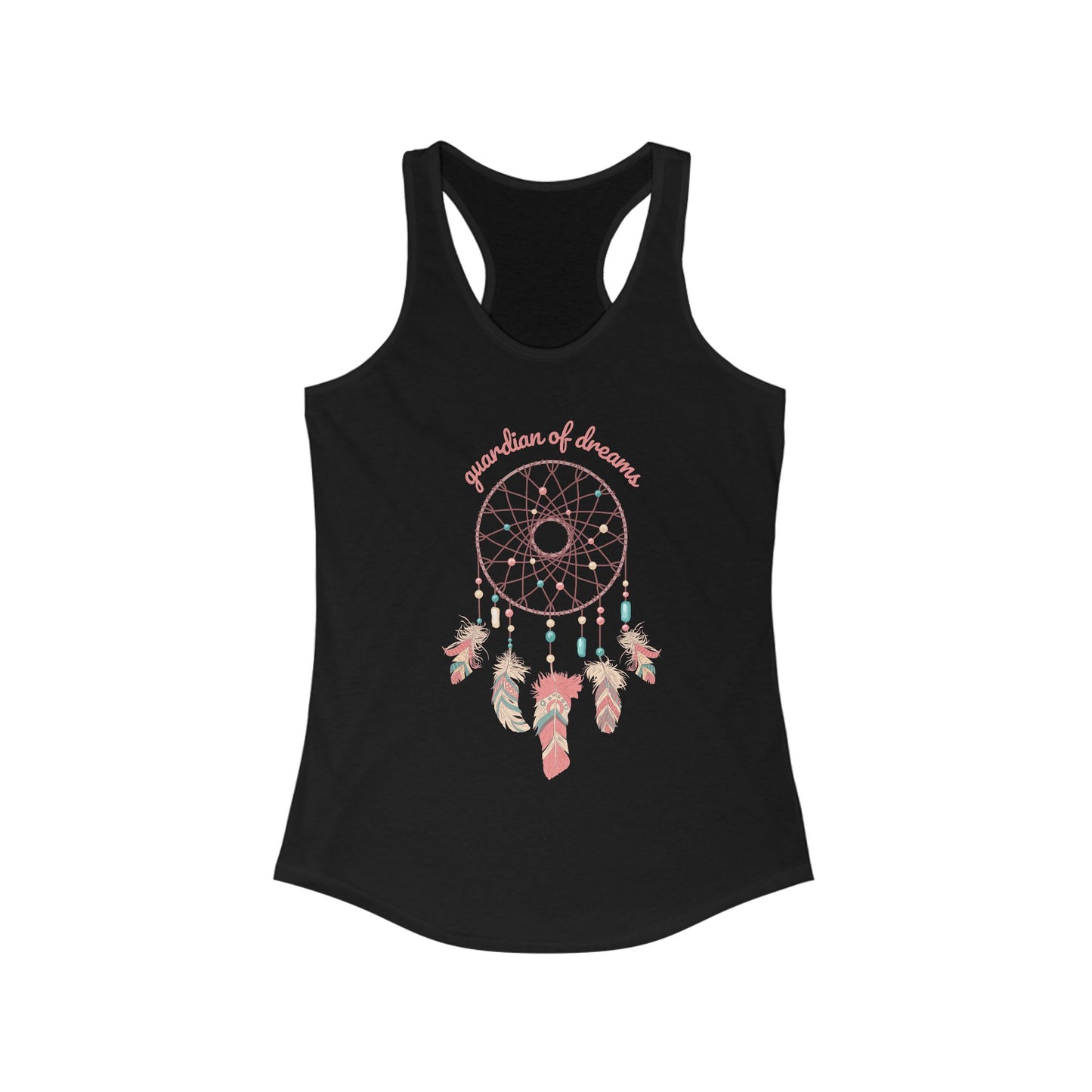 “Guardian of Dreams” Dreamcatcher Racerback Tank - BOHO-Chic Women’s Top for Active Souls