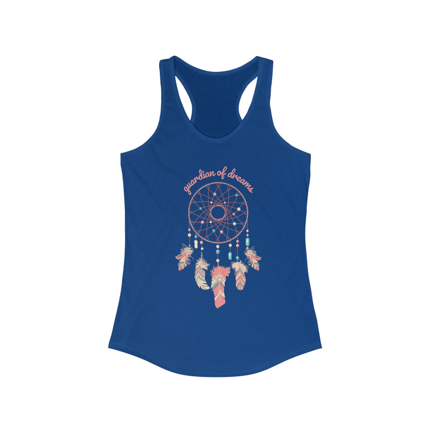 “Guardian of Dreams” Dreamcatcher Racerback Tank - BOHO-Chic Women’s Top for Active Souls