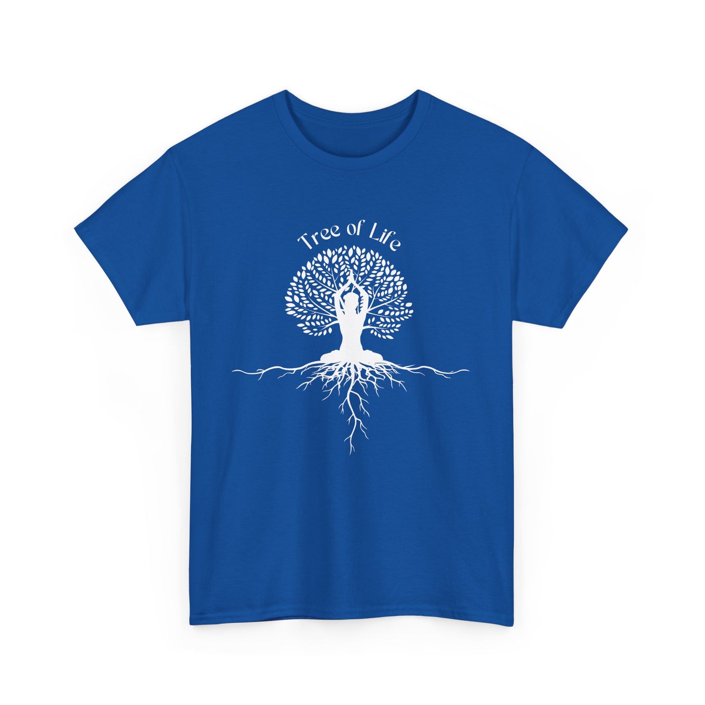 🌳Rooted in Life heavy Cotton Tee - Tree of Life with Yoga Pose