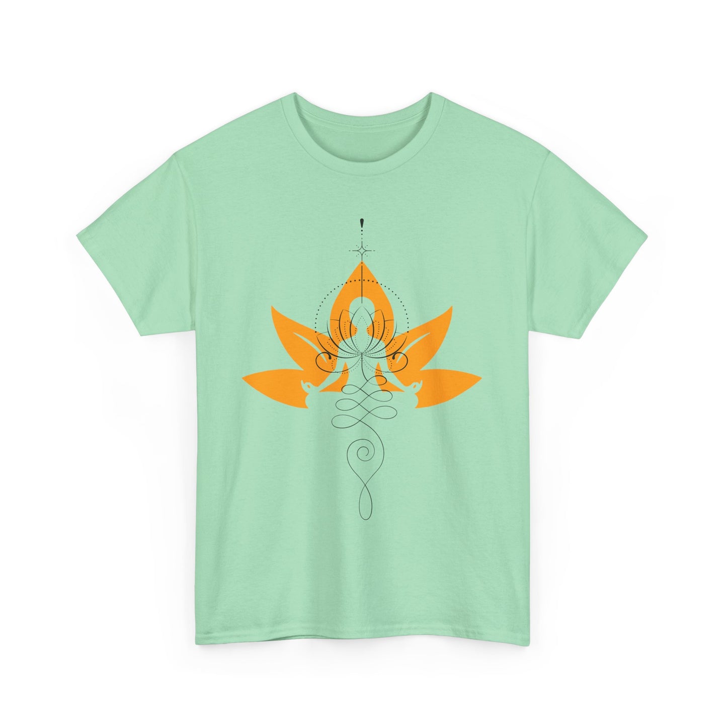 So Above, So Below Heavy Cotton Tee - Lotus & Meditative Spirit