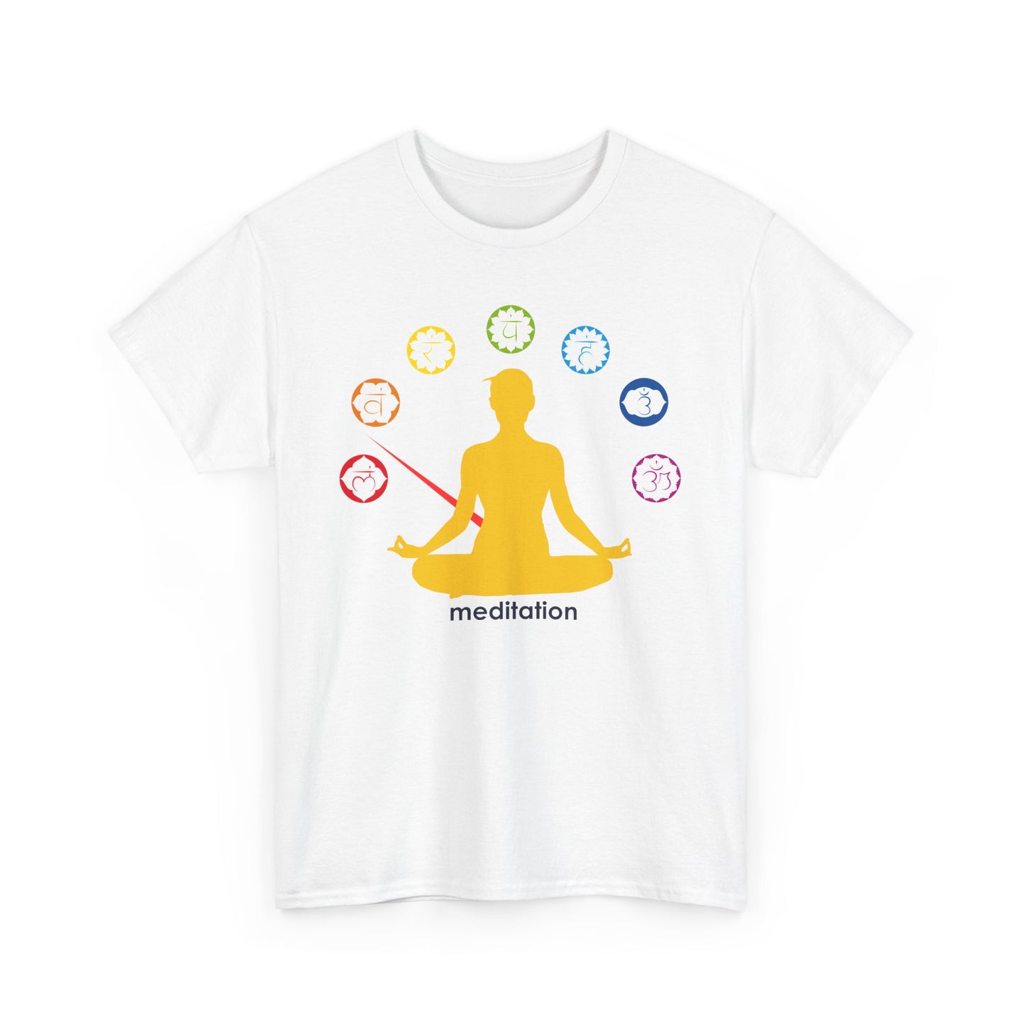 🧭ChakraMeter Heavy Cotton Tee - Align Through Meditation