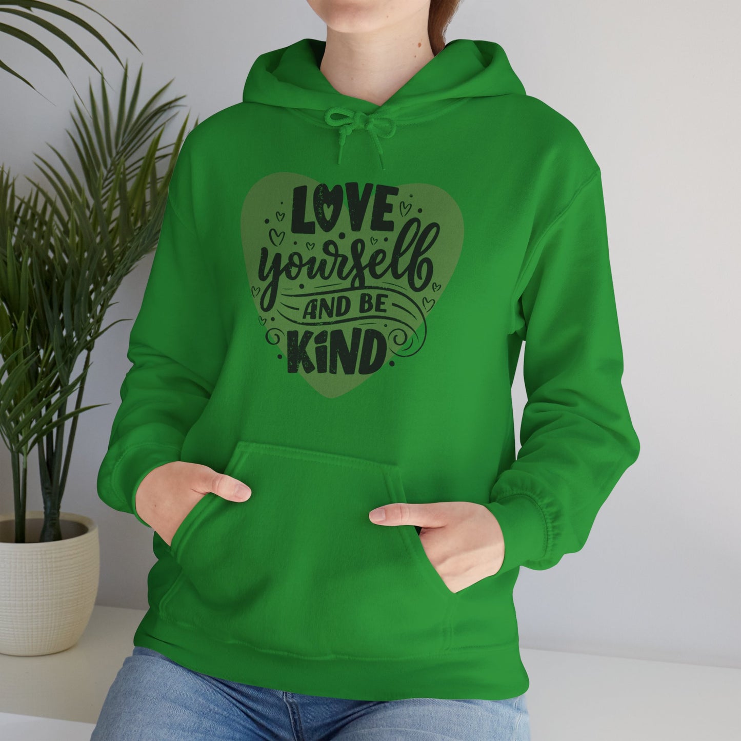 💗Love Yourself & Be Kind Hoodie — A Cozy Reminder of Compassion 🌸🕊️✨🌿