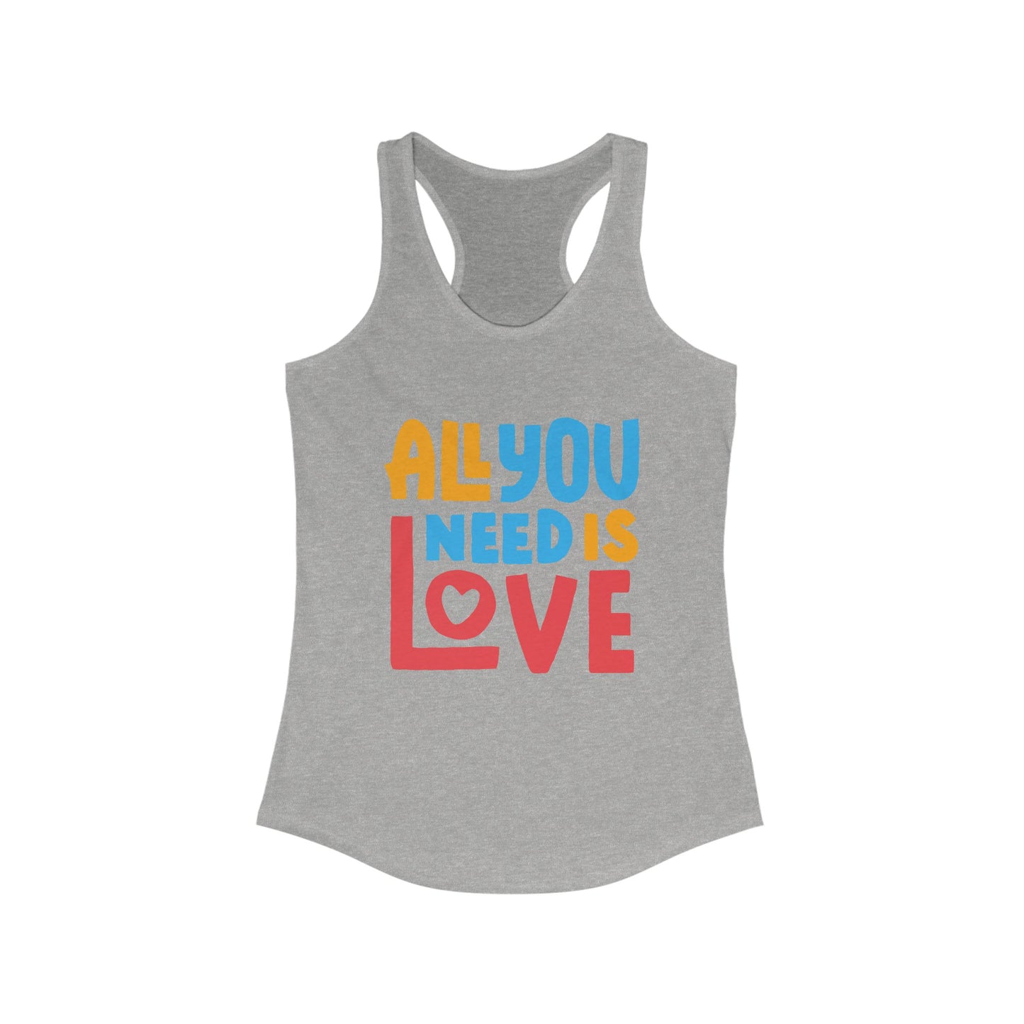 All You Need Is Love Racerback Tank – Radiate Joy in Color