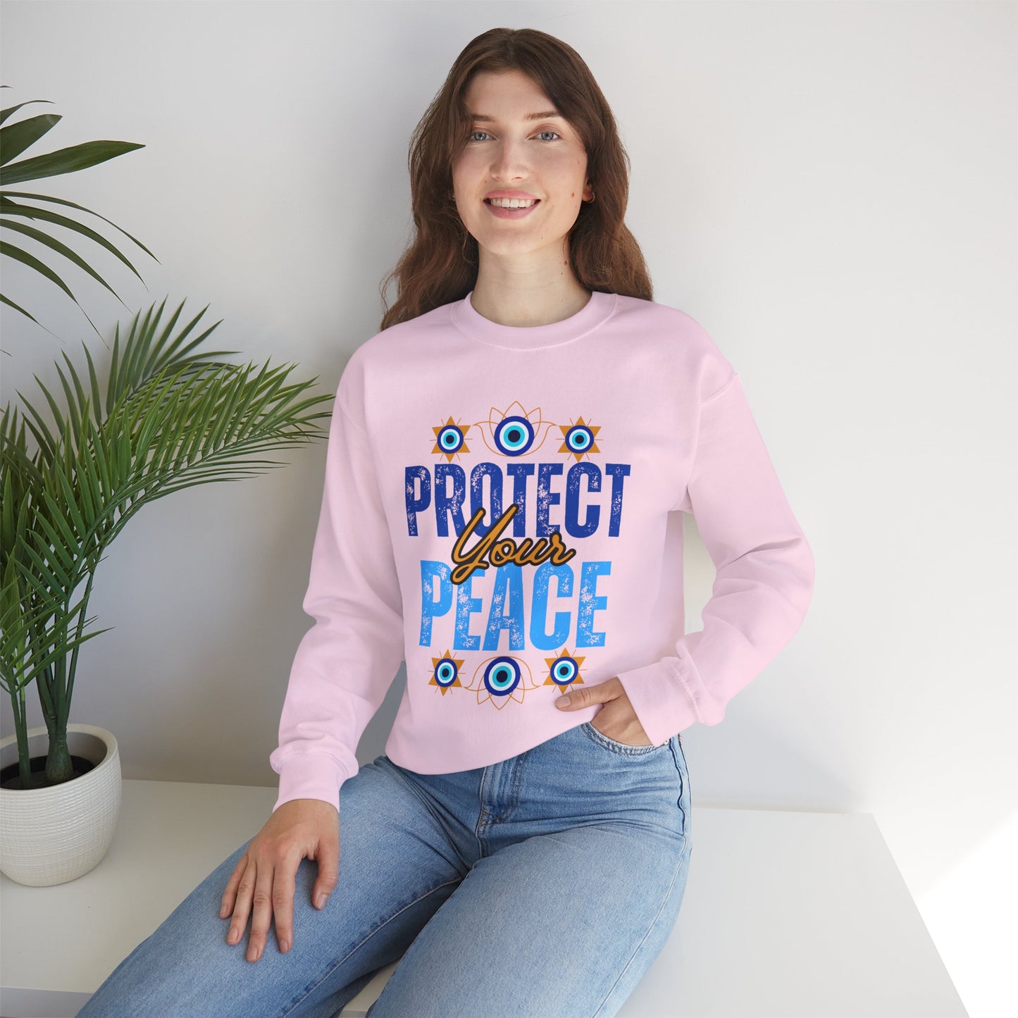🧿Sacred Guard - Protect Your Peace Crewneck Sweatshirt
