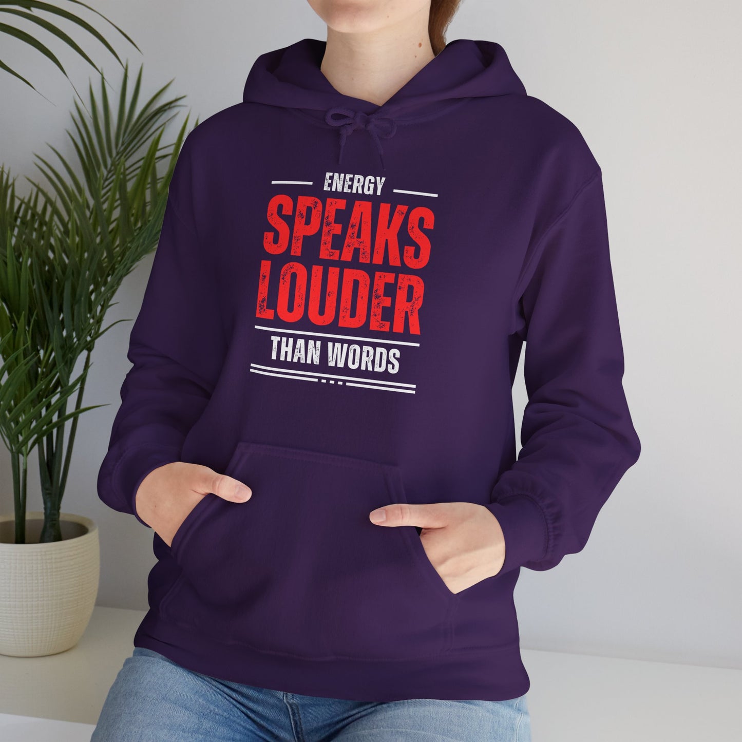Energy Speaks Louder Than Words Hoodie – Cozy Spiritual Statement Wear✨