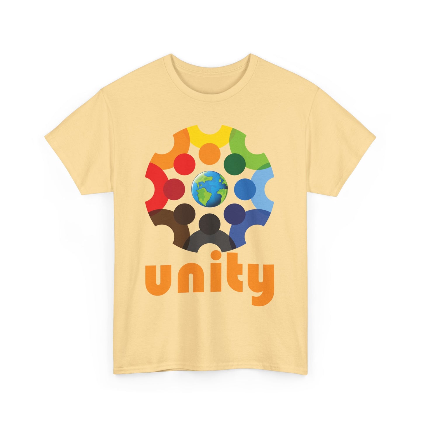 🌍We Are One Heavy Cotton Tee - Wrapped in Unity, Rooted in Love