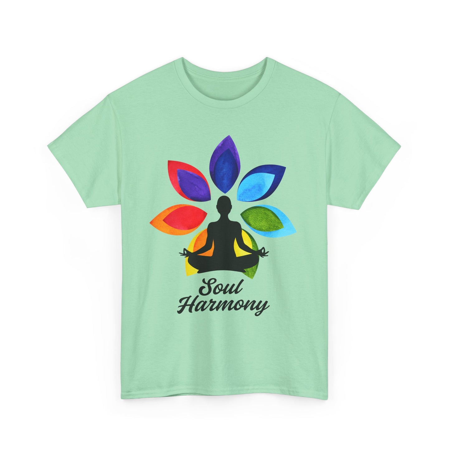 Soul Harmony Chakra Heavy Cotton Tee - Embrace Inner Peace in Style