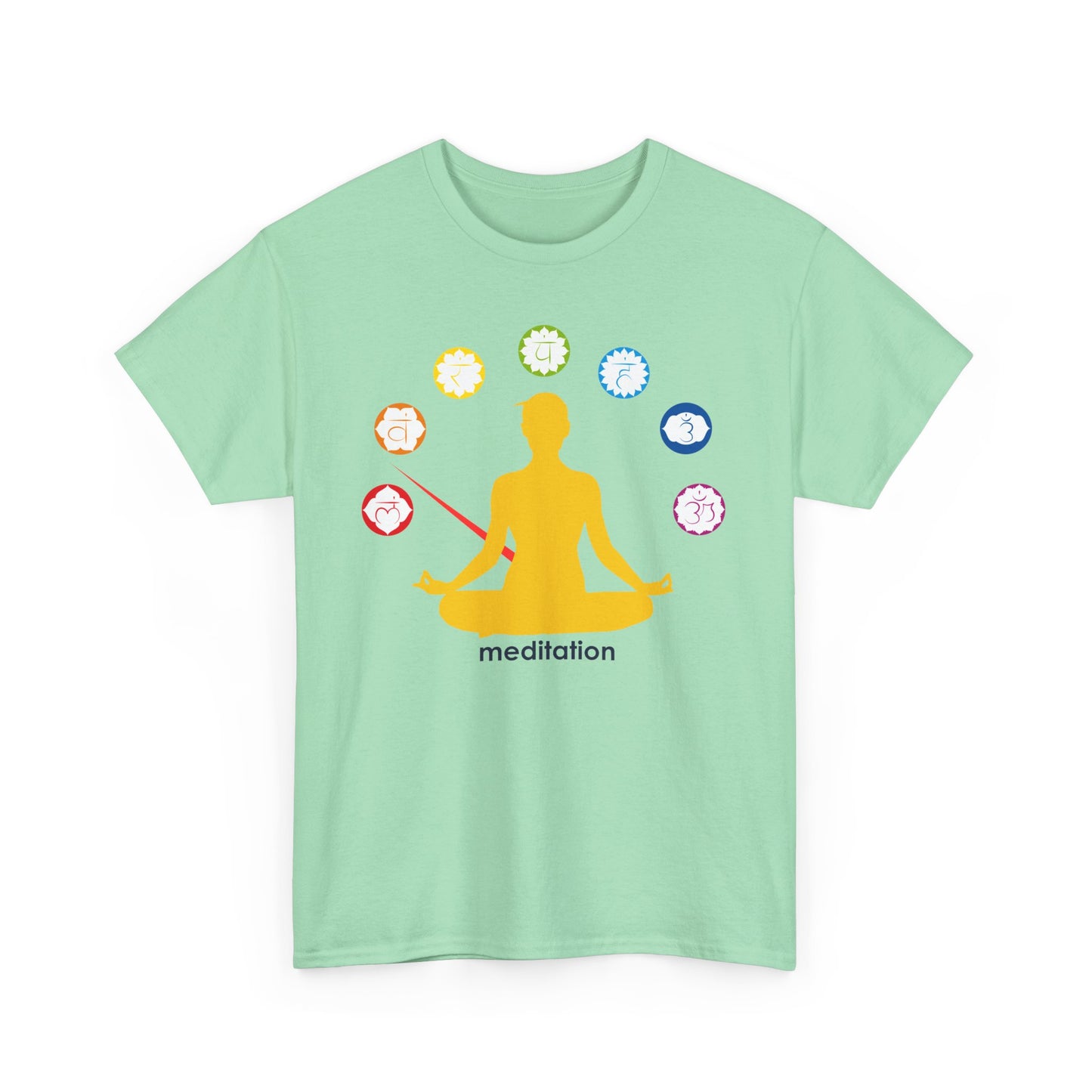 🧭ChakraMeter Heavy Cotton Tee - Align Through Meditation