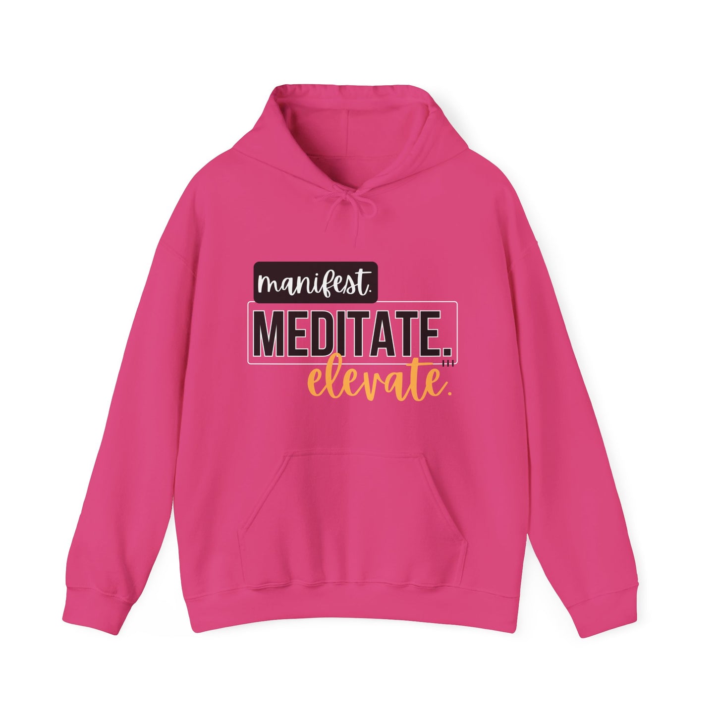 ✨Manifest. Meditate. Elevate. Hoodie – A Wearable Mantra for Mindful Living🌿