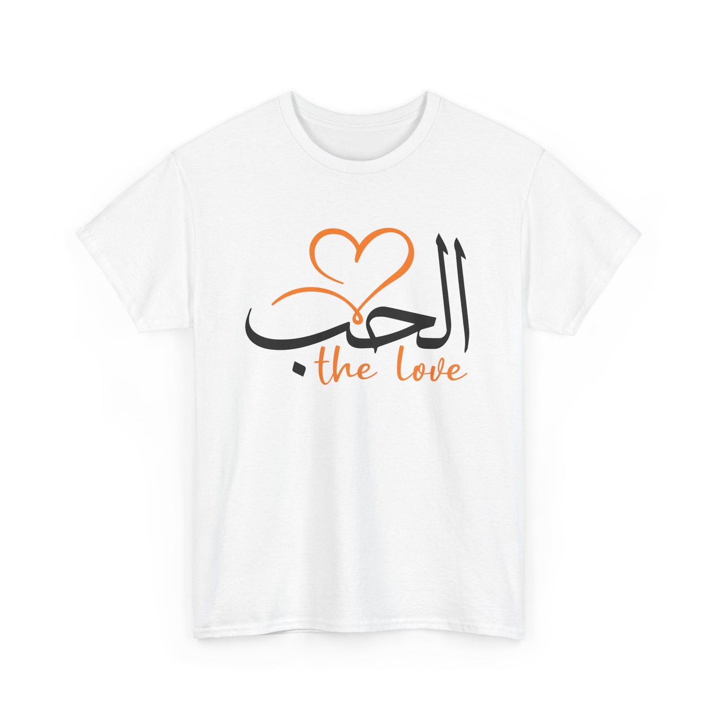 💖"The Love" Heavy Cotton Tee - Calligraphy Edition with Heart Accent
