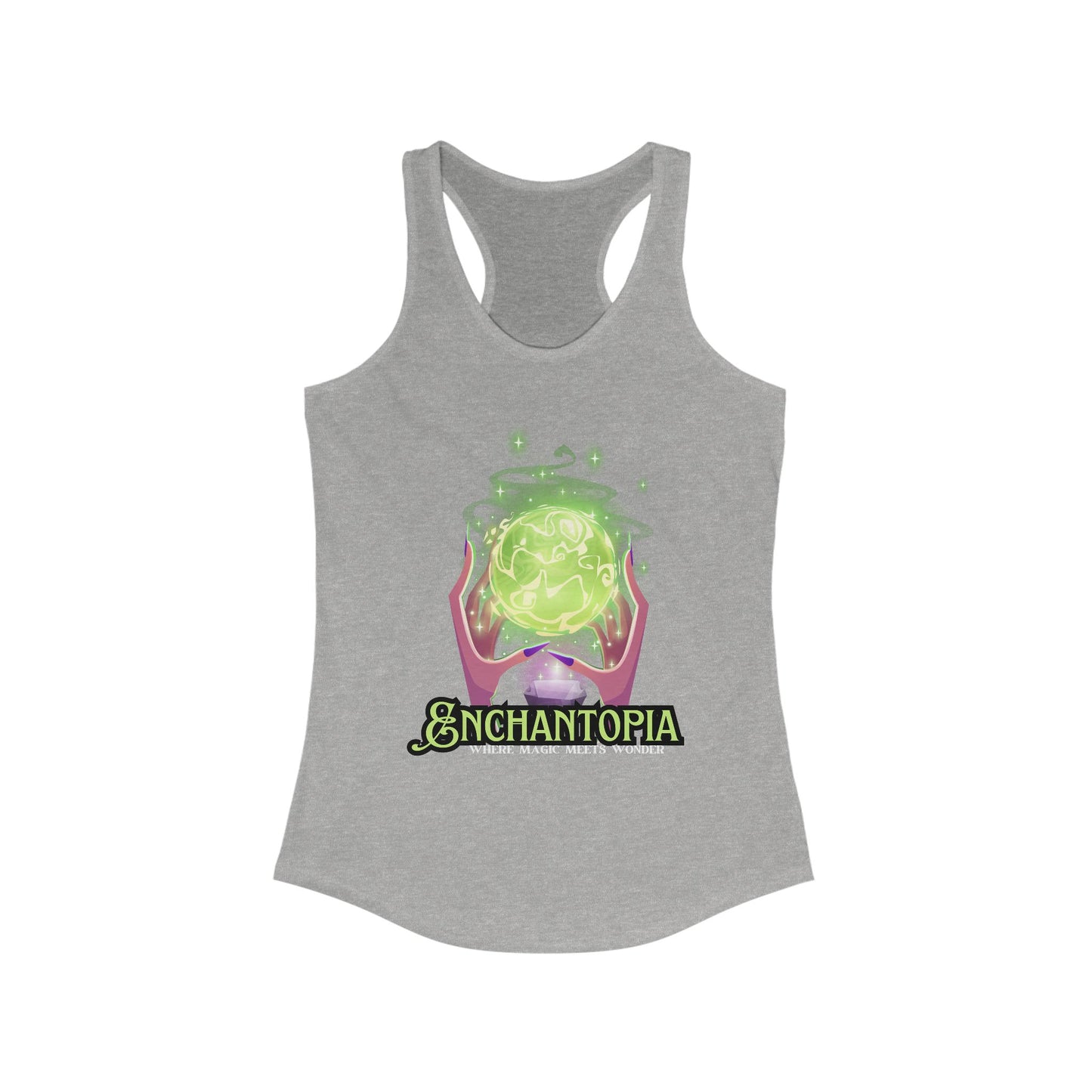 "Enchantopia" - Where Magic Meets Wonder" Racerback Tank | Mystical Crystal Ball Design