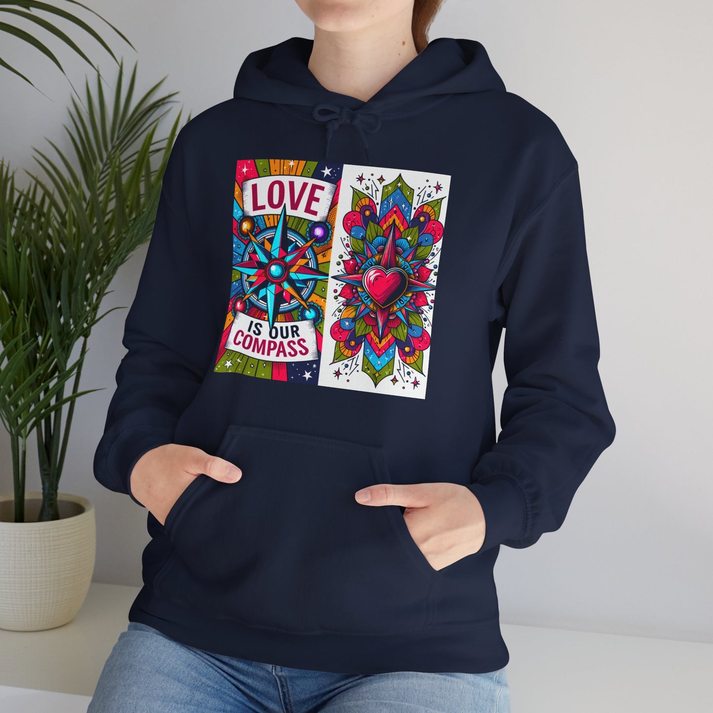 🧭❤️Love Is Our Compass Hoodie – Heart-Led Comfort for Every Journey