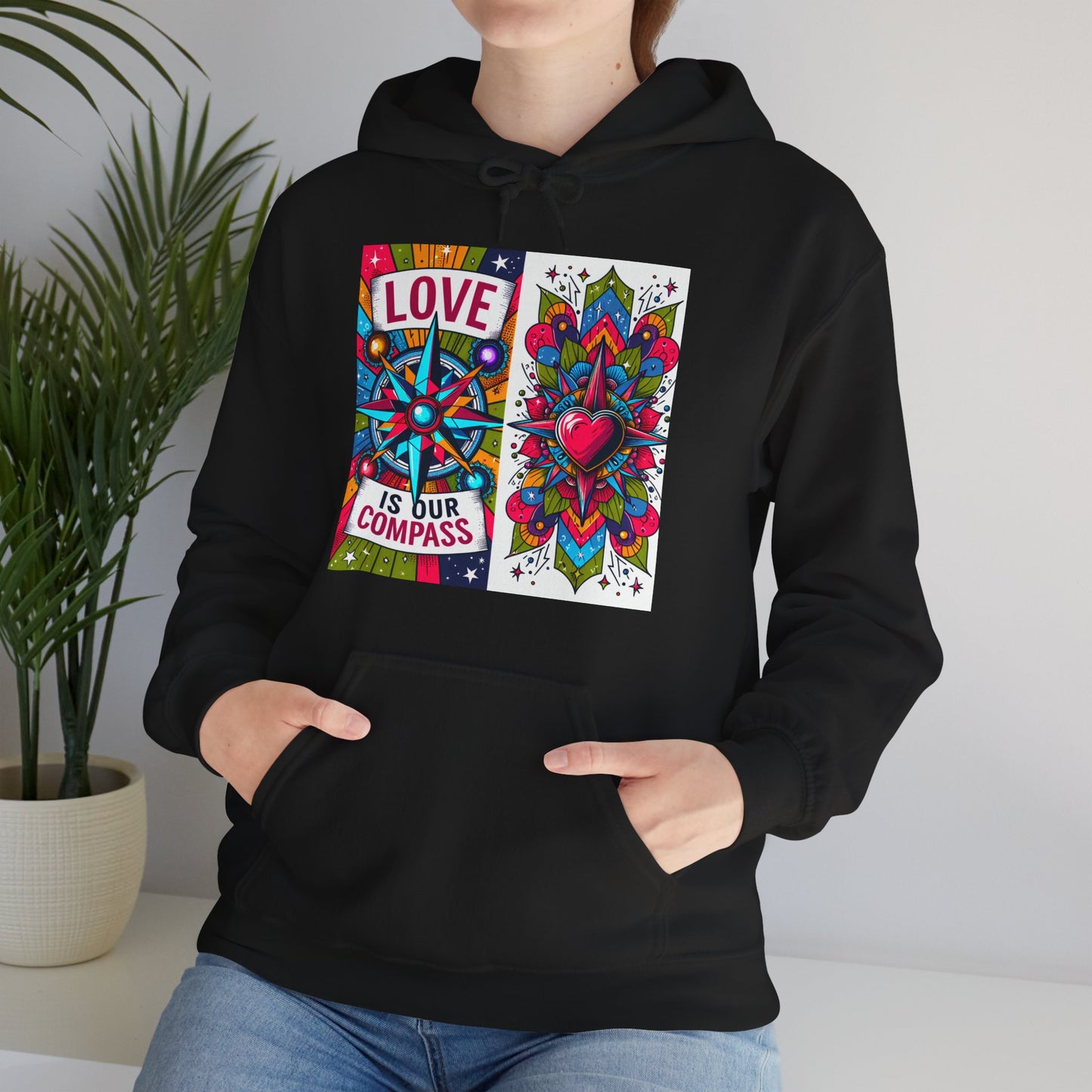 🧭❤️Love Is Our Compass Hoodie – Heart-Led Comfort for Every Journey