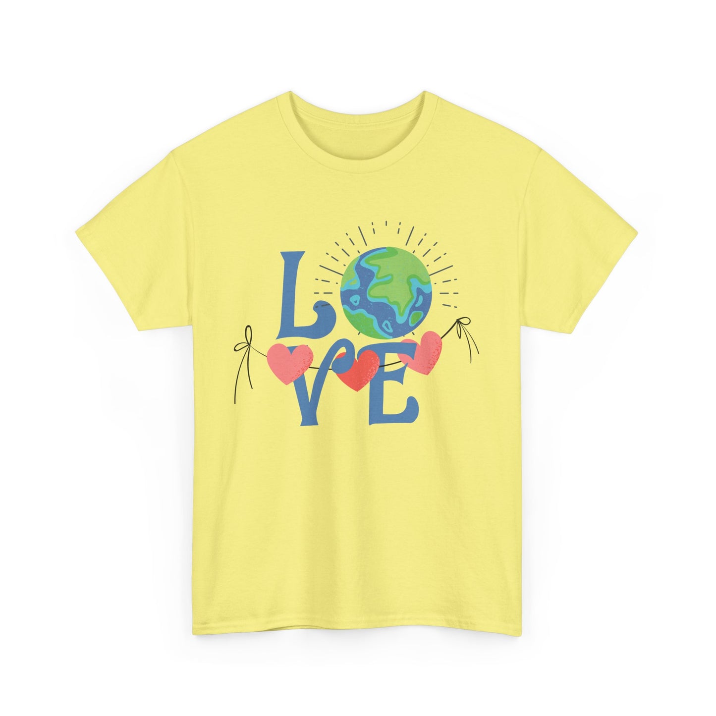🌍Love the Earth Heavy Cotton Tee - Share the Warmth of the World