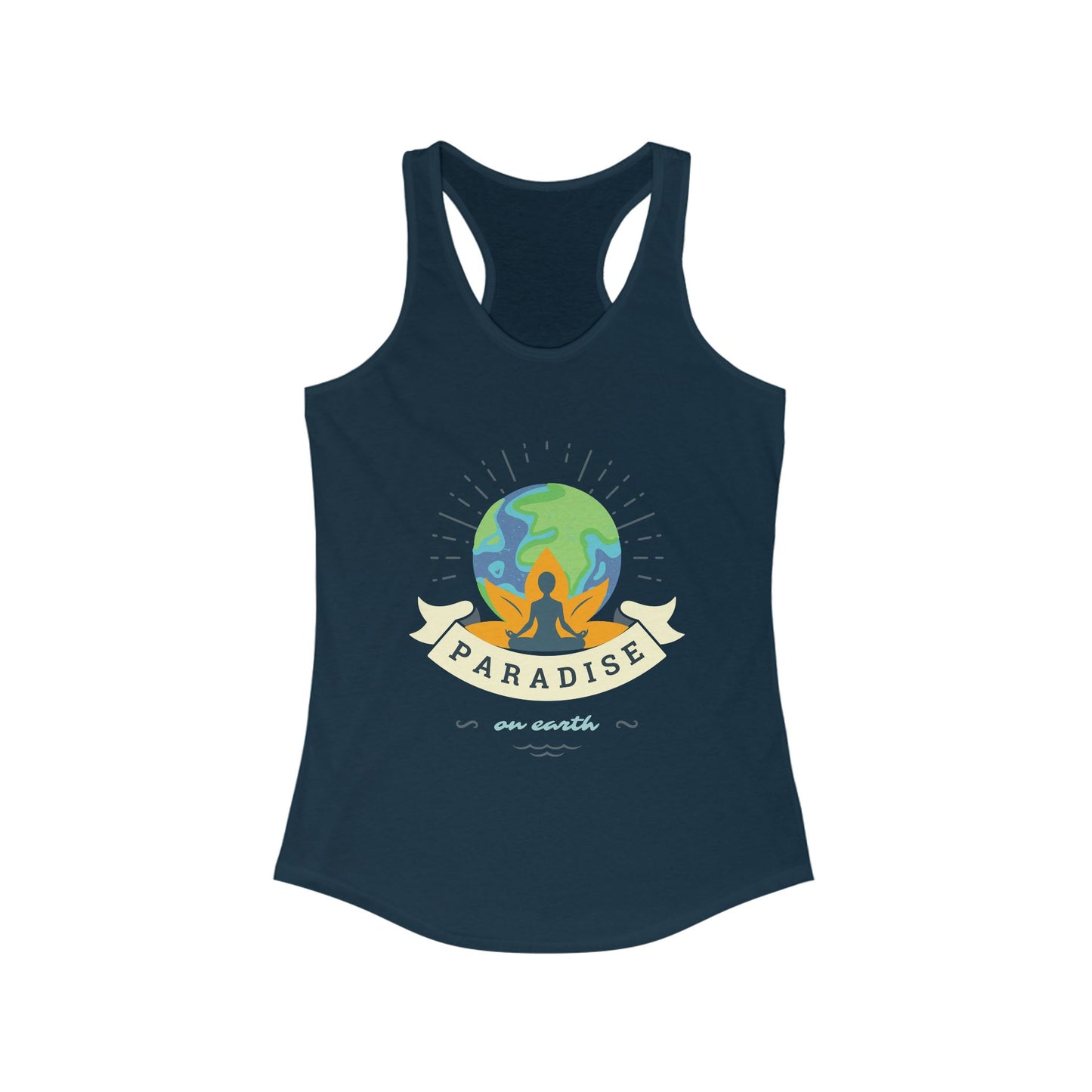 Paradise Within – Earth, Lotus & Meditation Racerback Tank